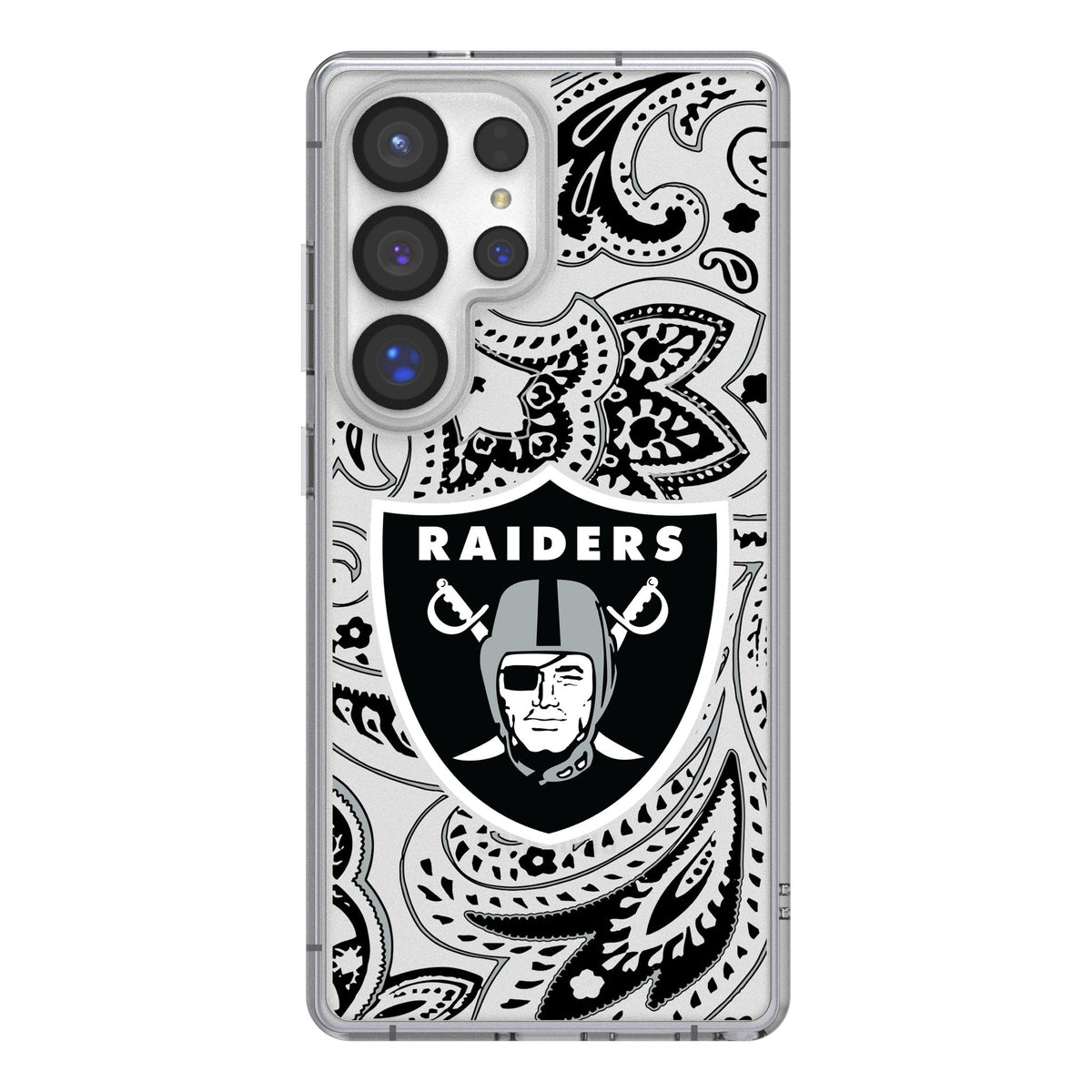 Las Vegas Raiders Paisley Clear Phone Case for Samsung Galaxy 1