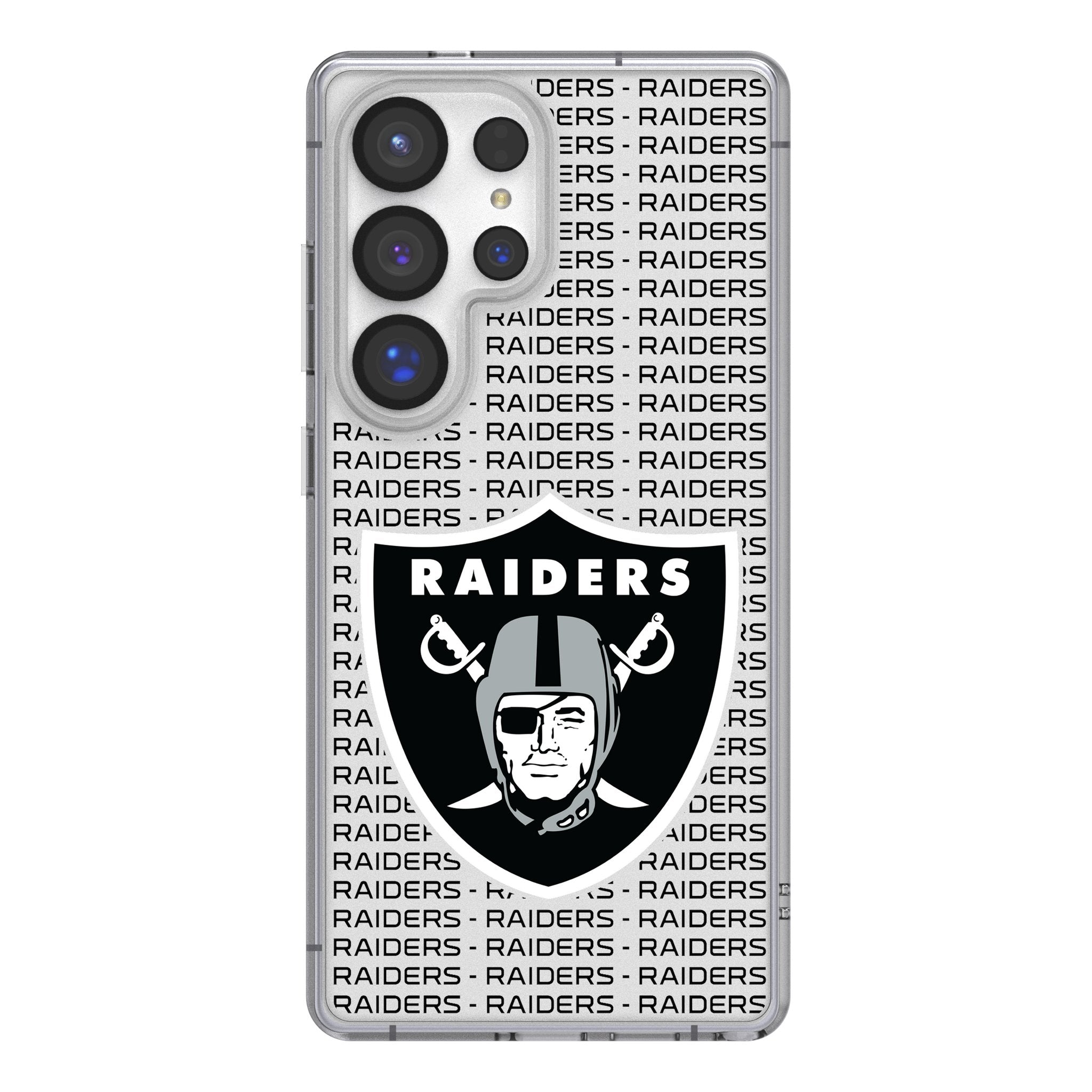 Las Vegas Raiders Text Backdrop Clear Phone Case for Samsung Galaxy 1
