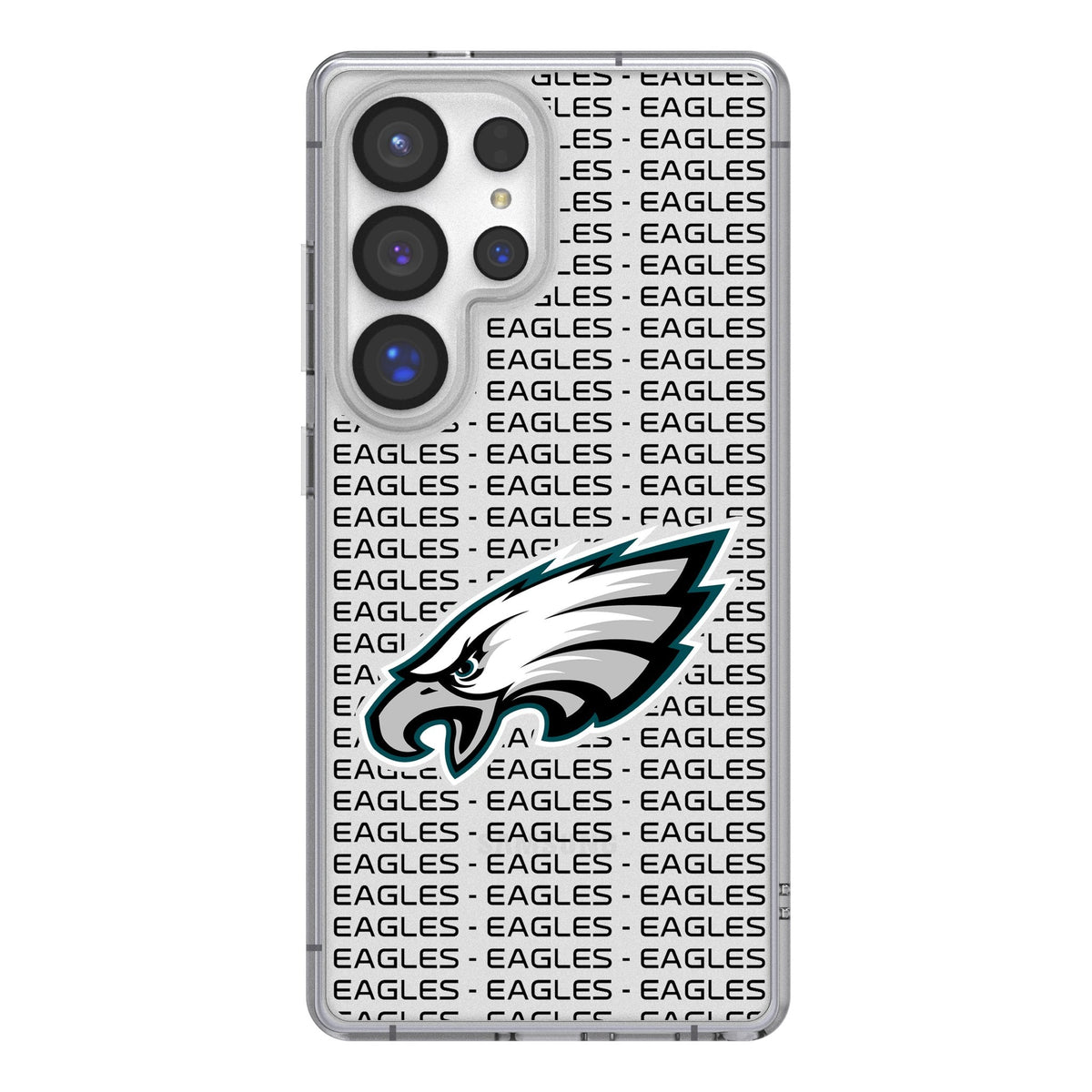 Philadelphia Eagles Text Backdrop Clear Phone Case for Samsung Galaxy 1