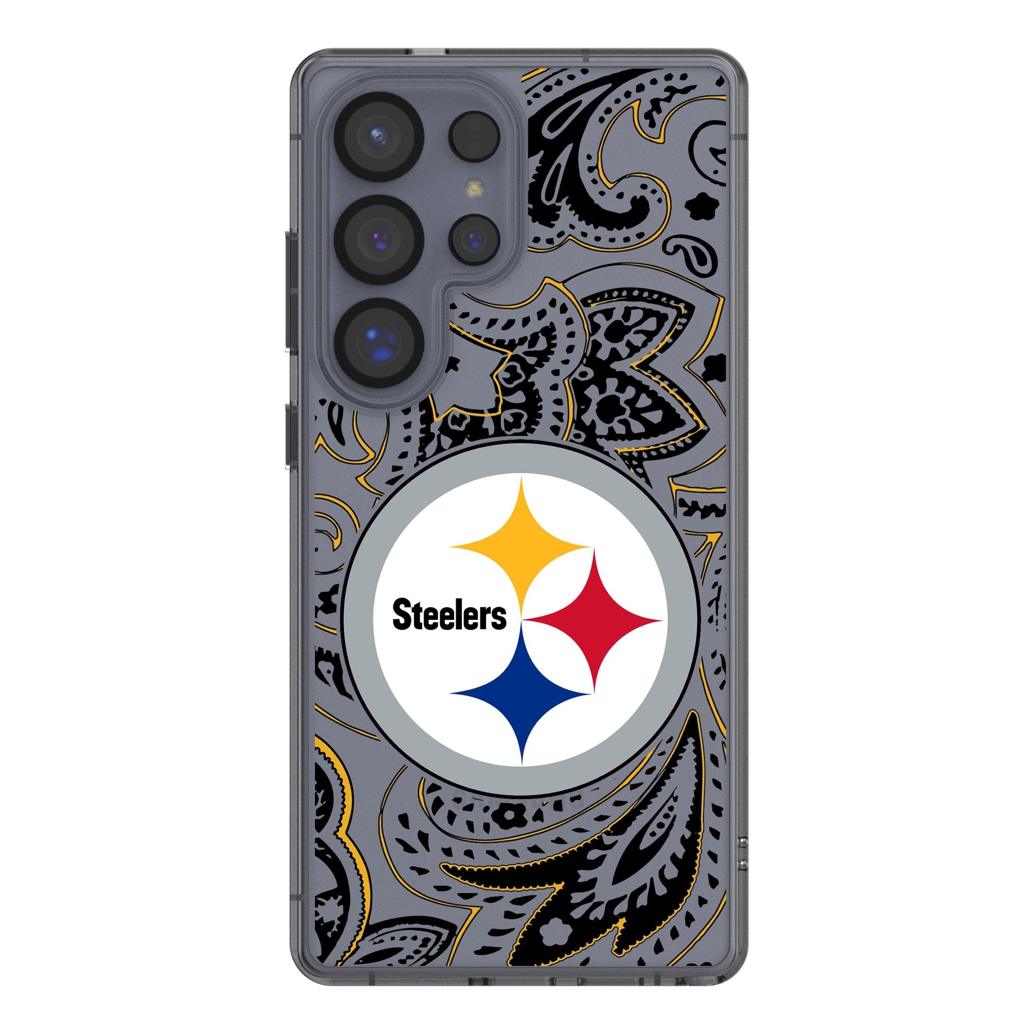 Pittsburgh Steelers Paisley Clear Phone Case for Samsung Galaxy 1