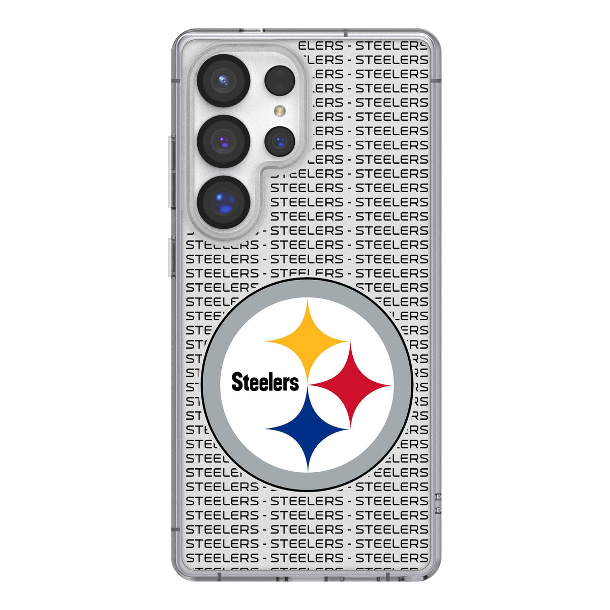 Pittsburgh Steelers Text Backdrop Clear Phone Case for Samsung Galaxy 1