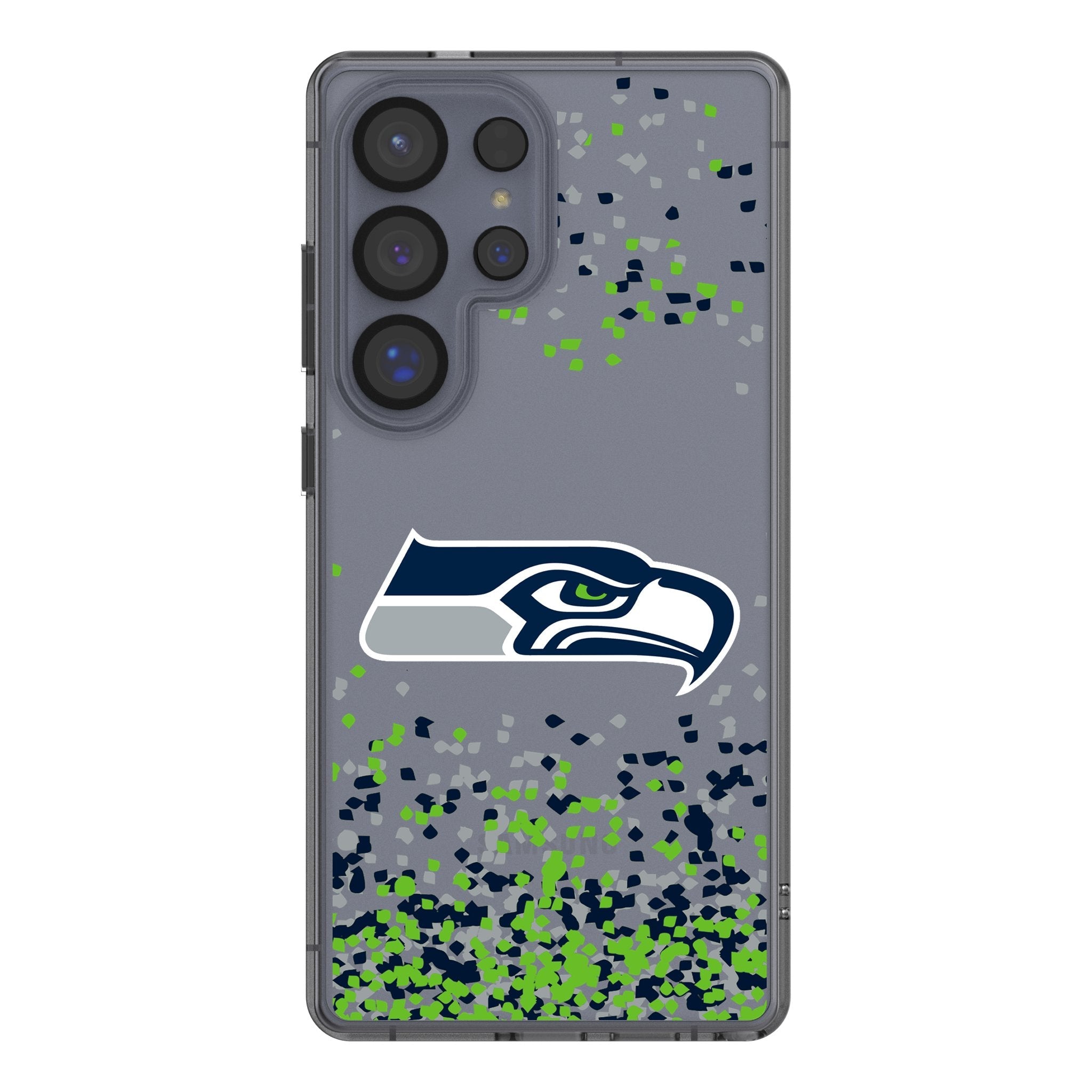 Seattle Seahawks Confetti Clear Phone Case for Samsung Galaxy 1