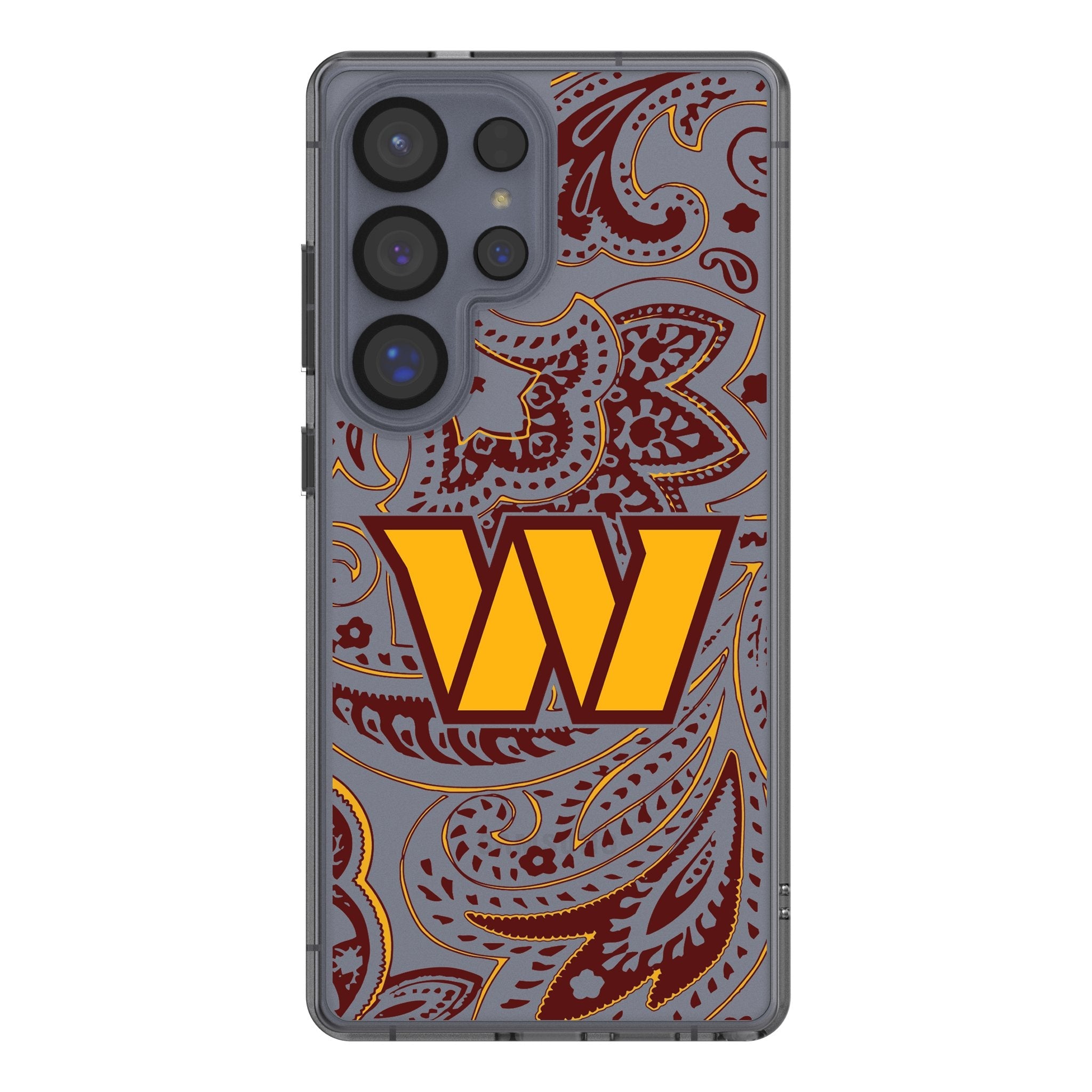 Washington Commanders Paisley Clear Phone Case for Samsung Galaxy 1