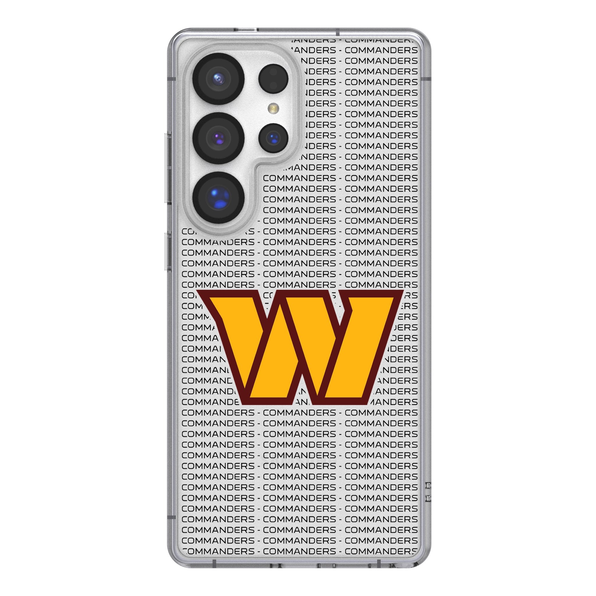 Washington Commanders Text Backdrop Clear Phone Case for Samsung Galaxy 1