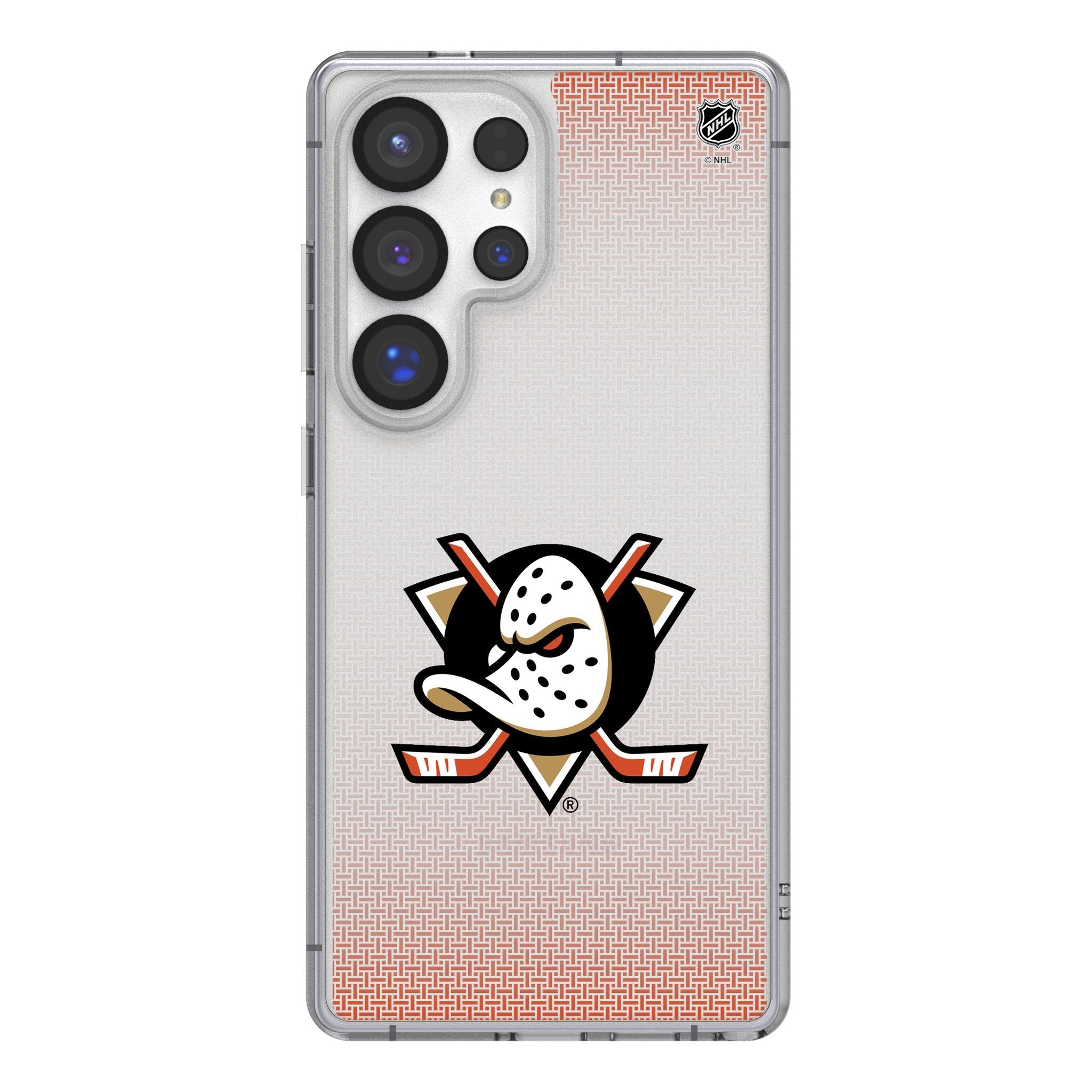Anaheim Ducks Linen Clear Phone Case for Samsung Galaxy 1