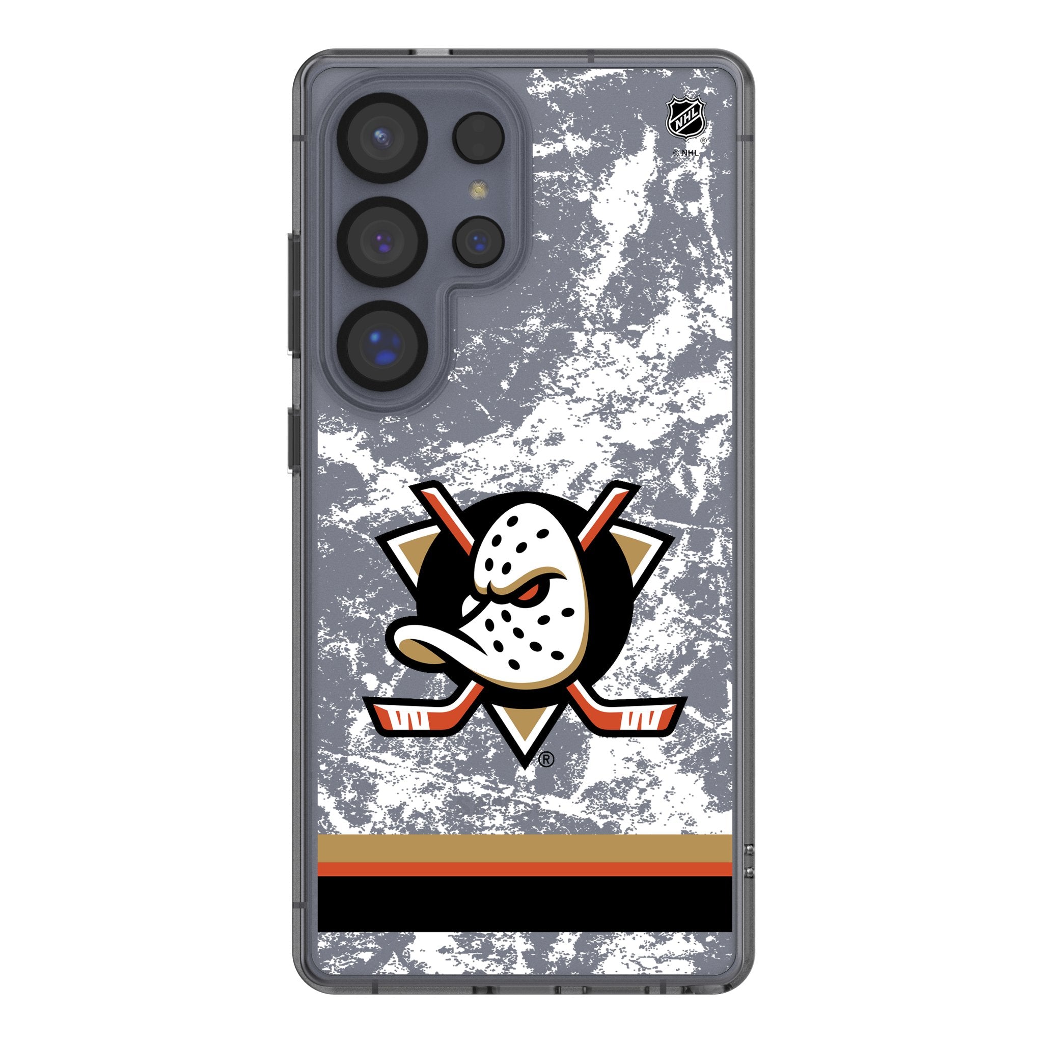 Anaheim Ducks Ice Stripe Clear Phone Case for Samsung Galaxy