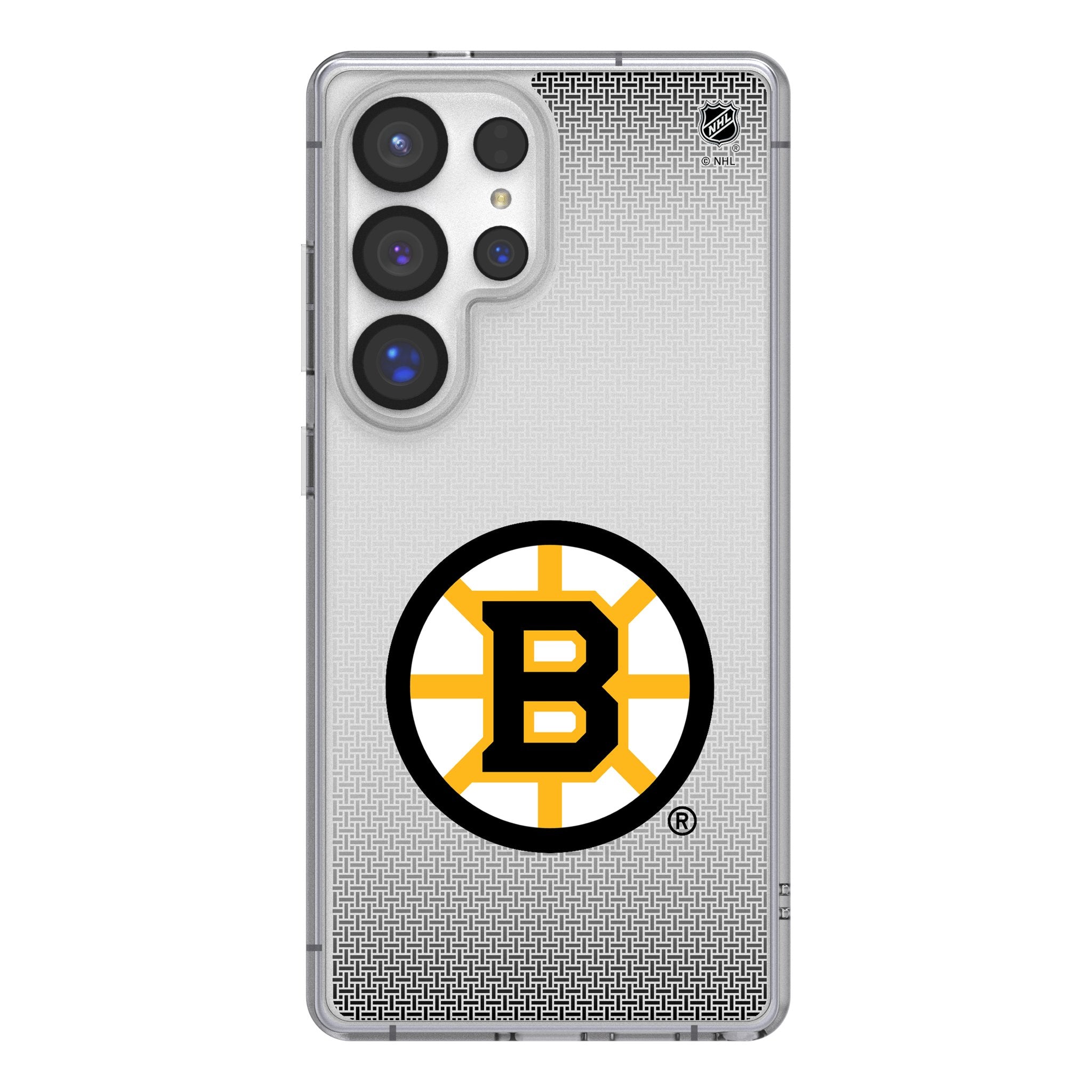 Boston Bruins Linen Clear Phone Case for Samsung Galaxy