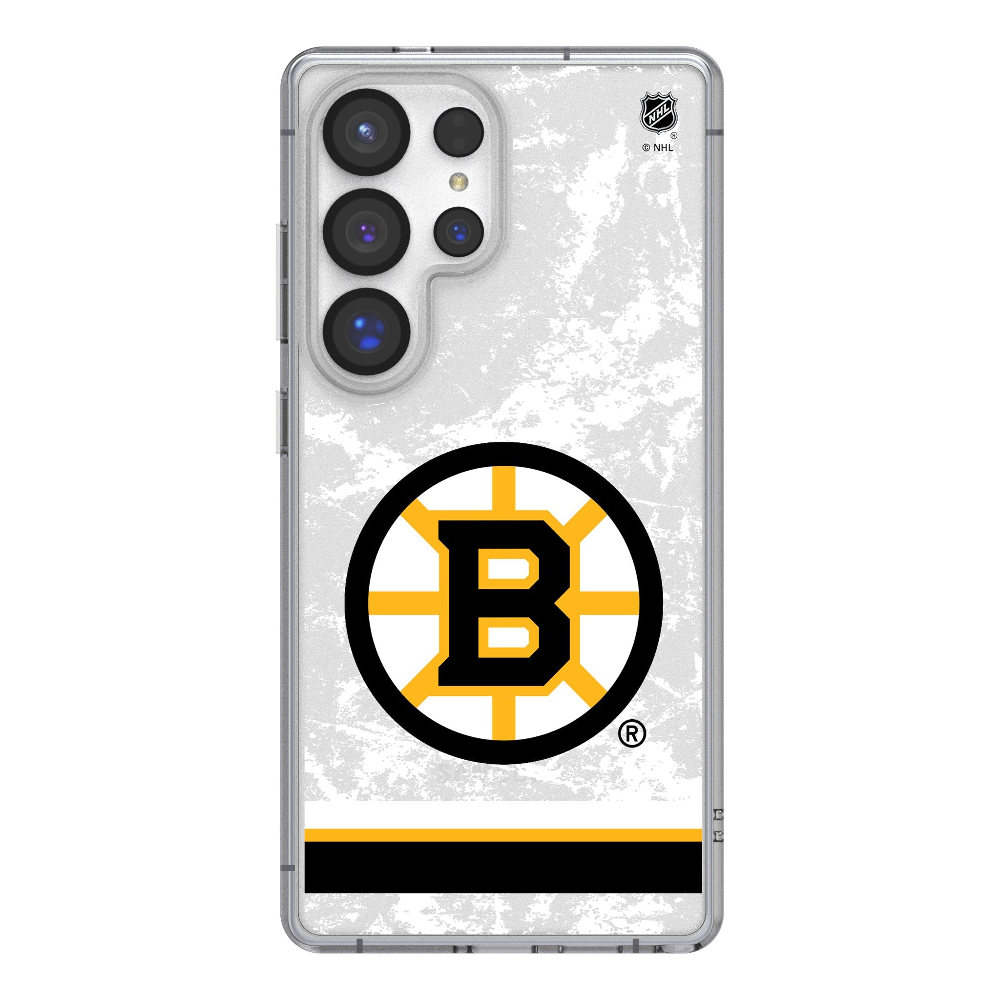 Boston Bruins Ice Stripe Clear Phone Case for Samsung Galaxy