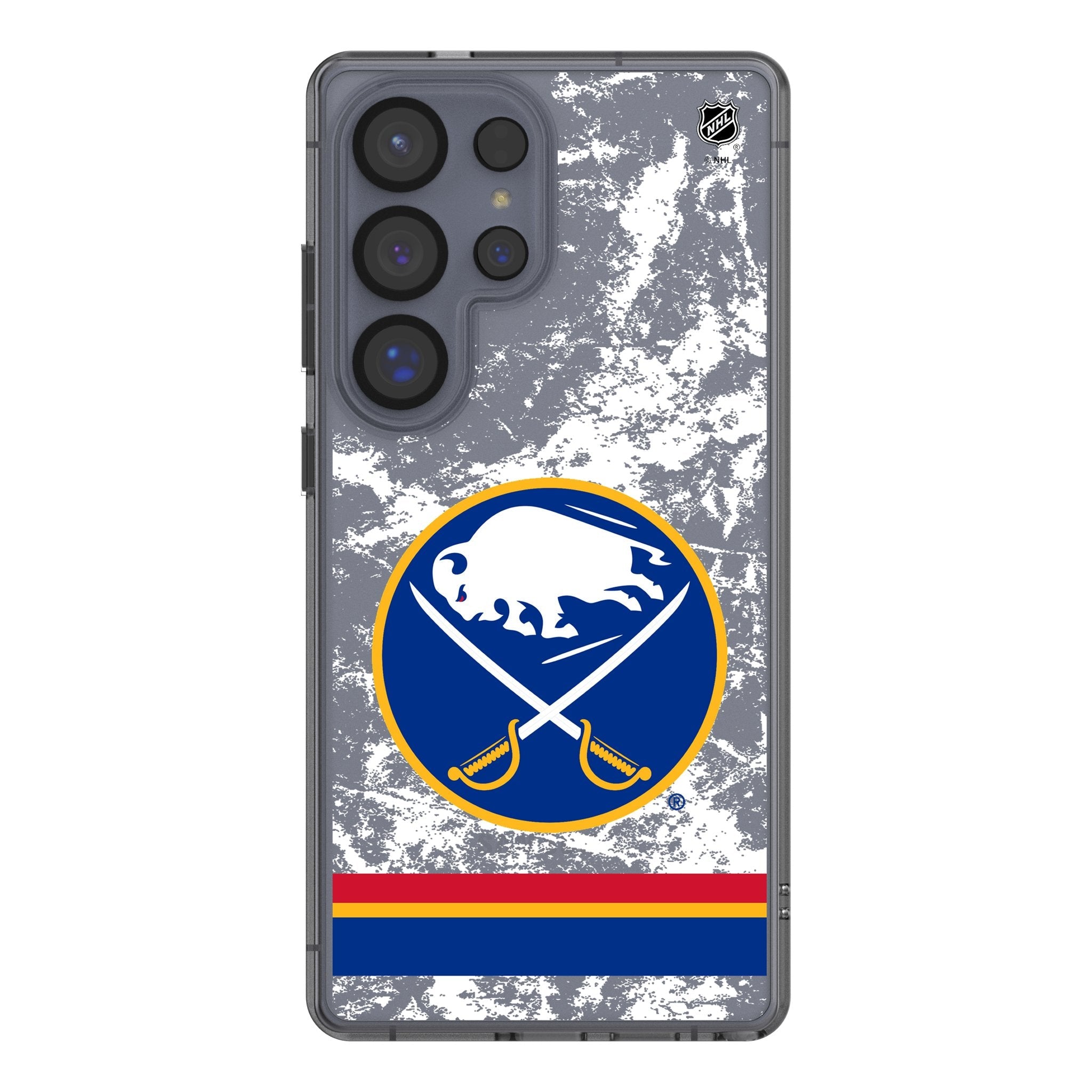 Buffalo Sabres Ice Stripe Clear Phone Case for Samsung Galaxy