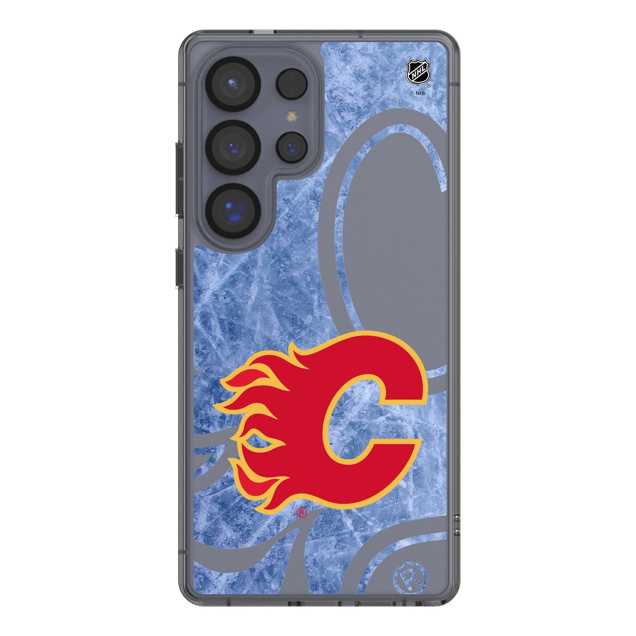 Calgary Flames Ice Tilt Clear Phone Case for Samsung Galaxy