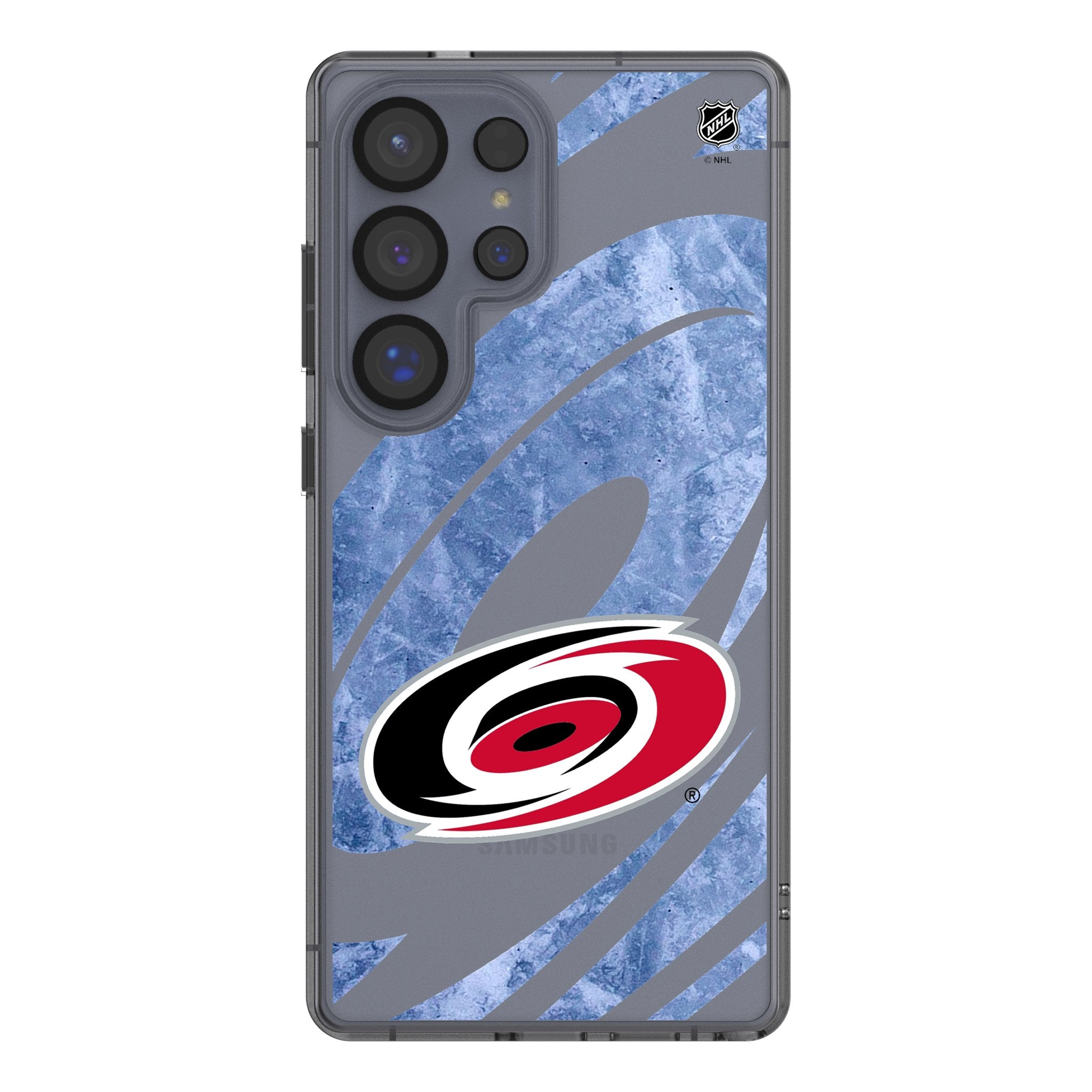 Carolina Hurricanes Ice Tilt Clear Phone Case for Samsung Galaxy