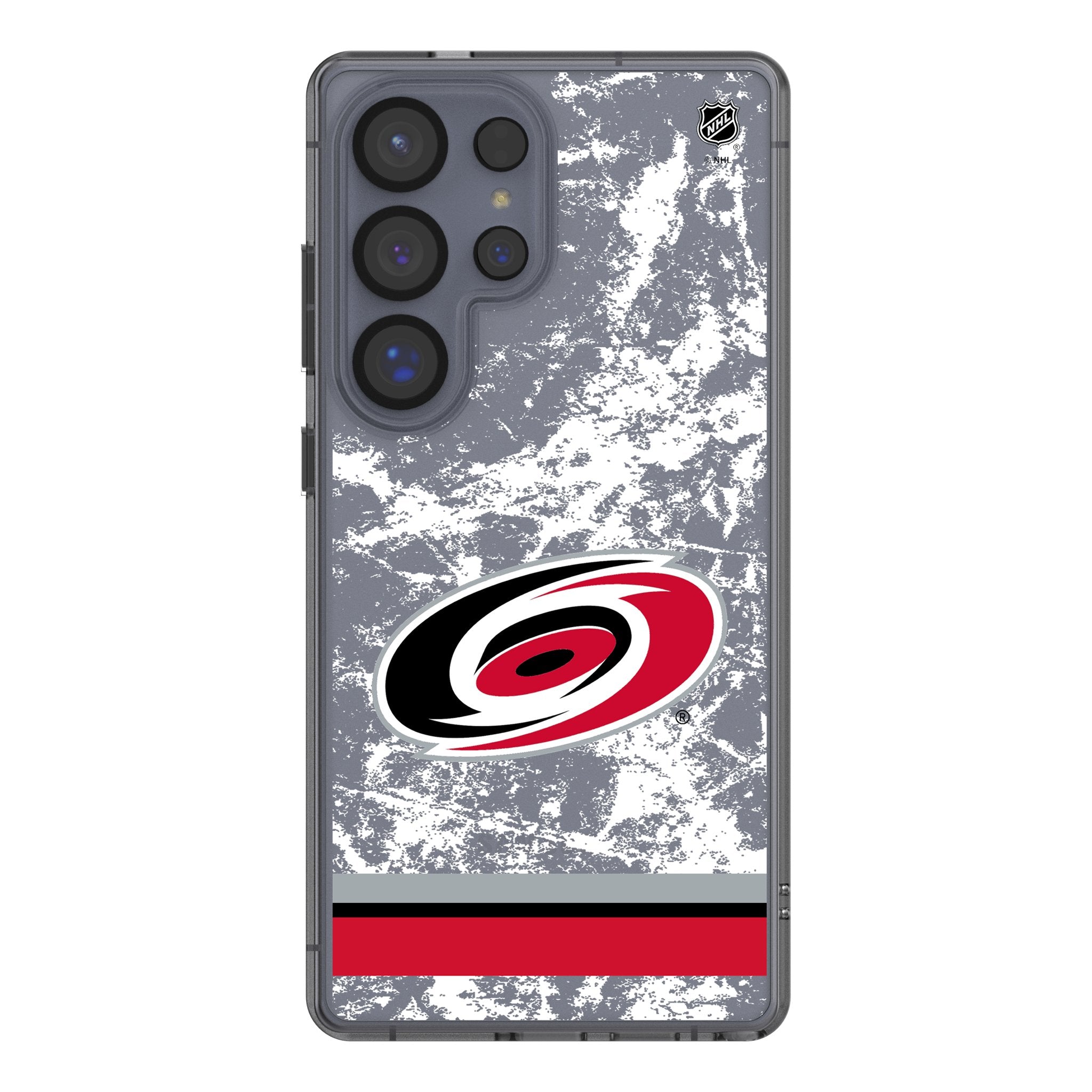 Carolina Hurricanes Ice Stripe Clear Phone Case for Samsung Galaxy