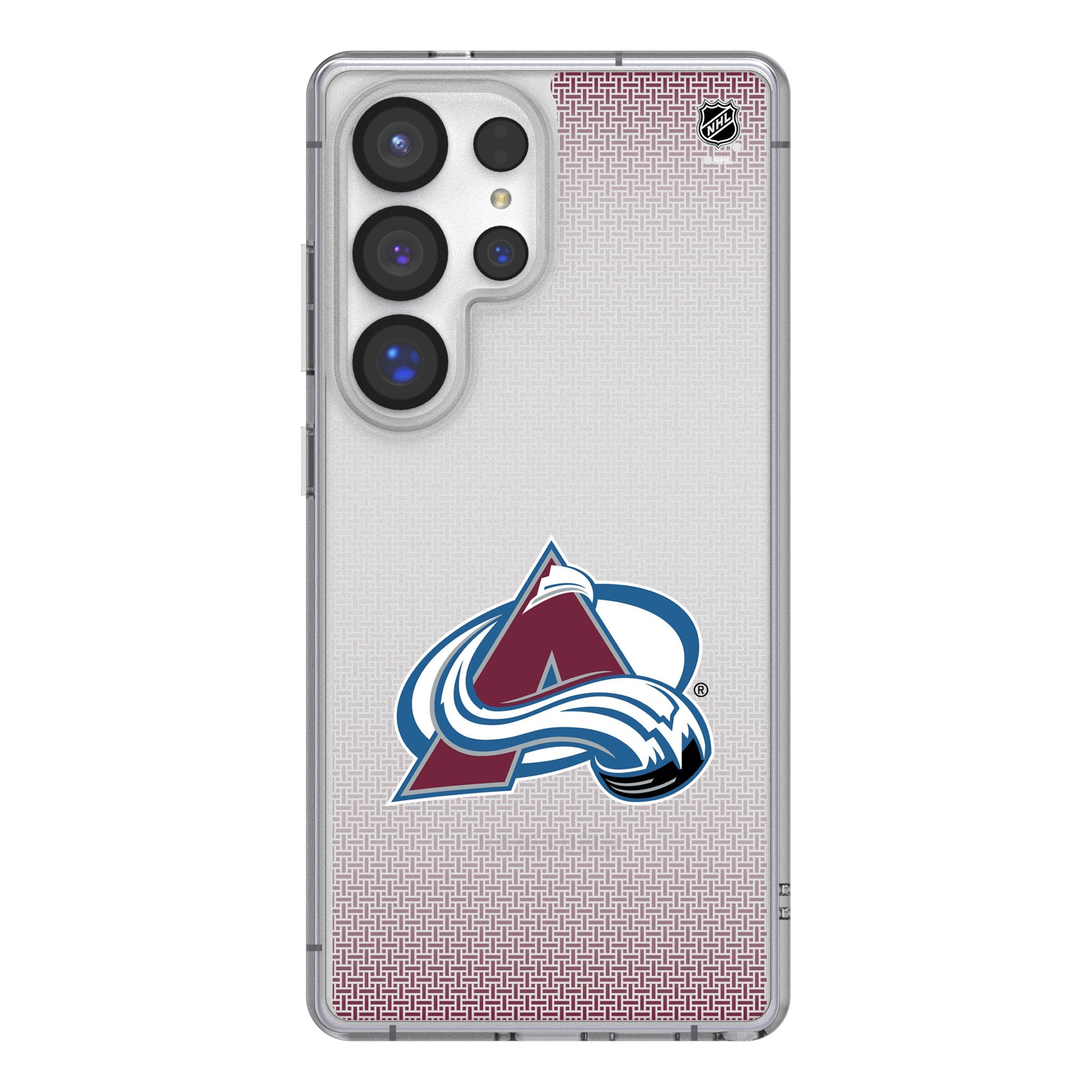 Colorado Avalanche Linen Clear Phone Case for Samsung Galaxy
