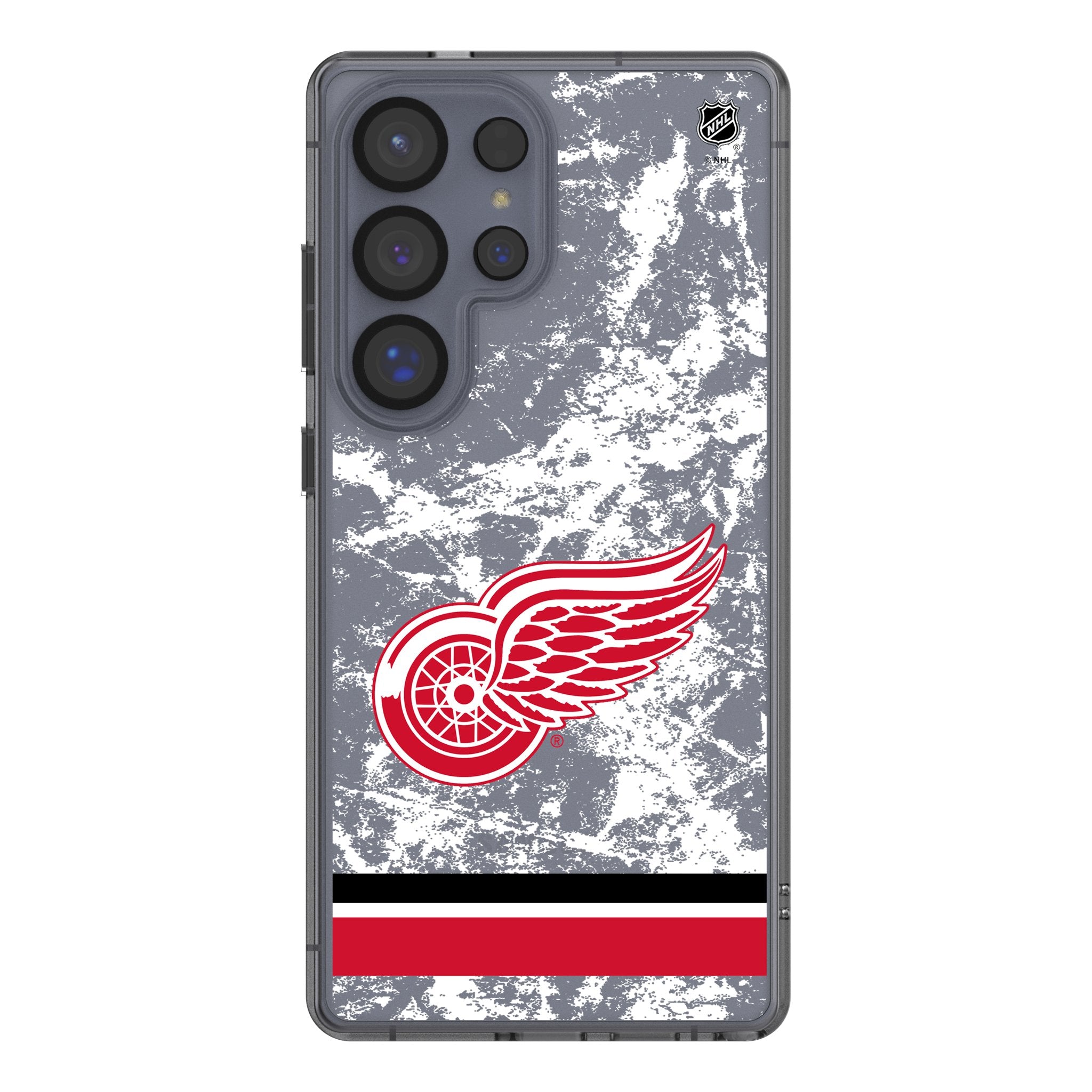 Detroit Red Wings Ice Stripe Clear Phone Case for Samsung Galaxy
