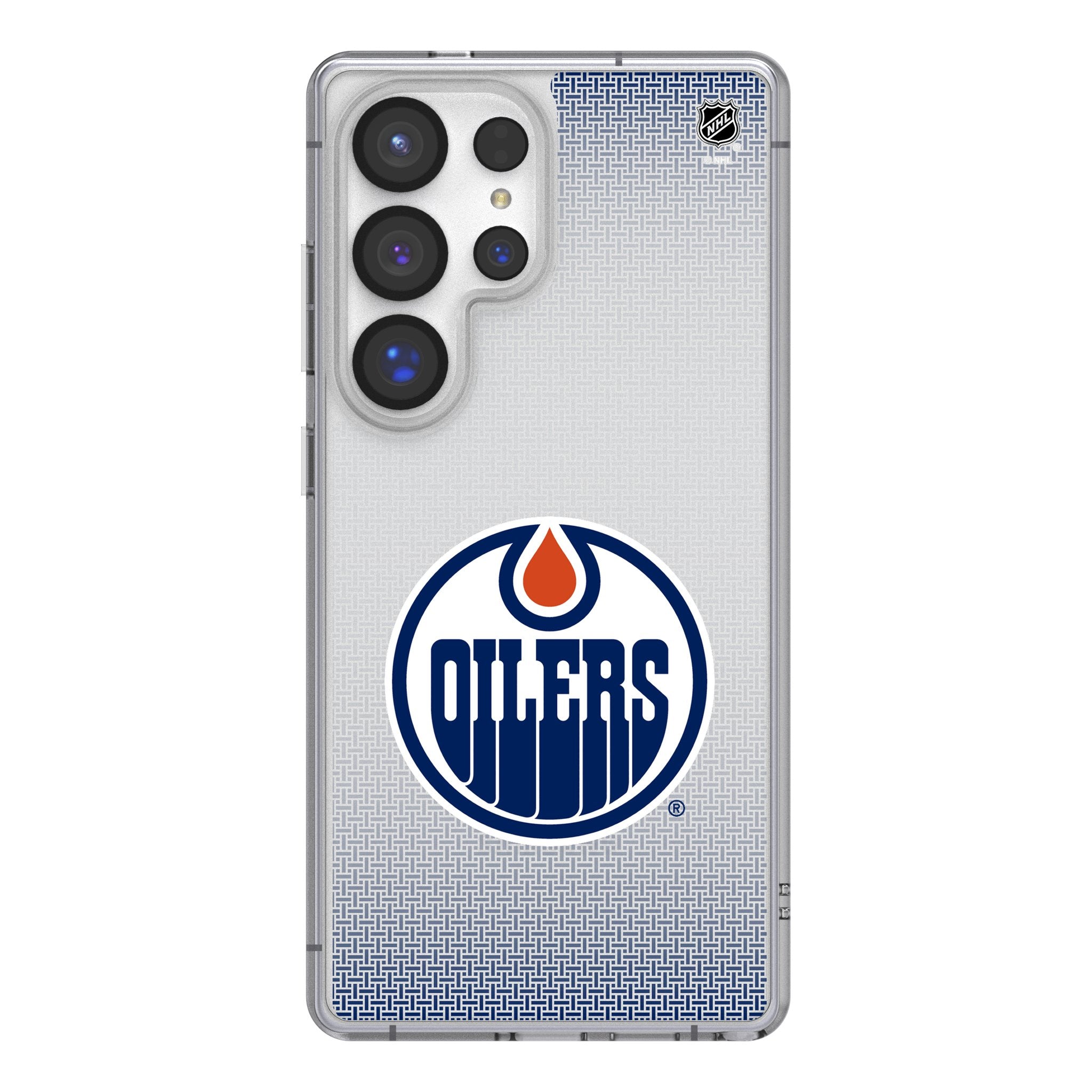 Edmonton Oilers Linen Clear Phone Case for Samsung Galaxy