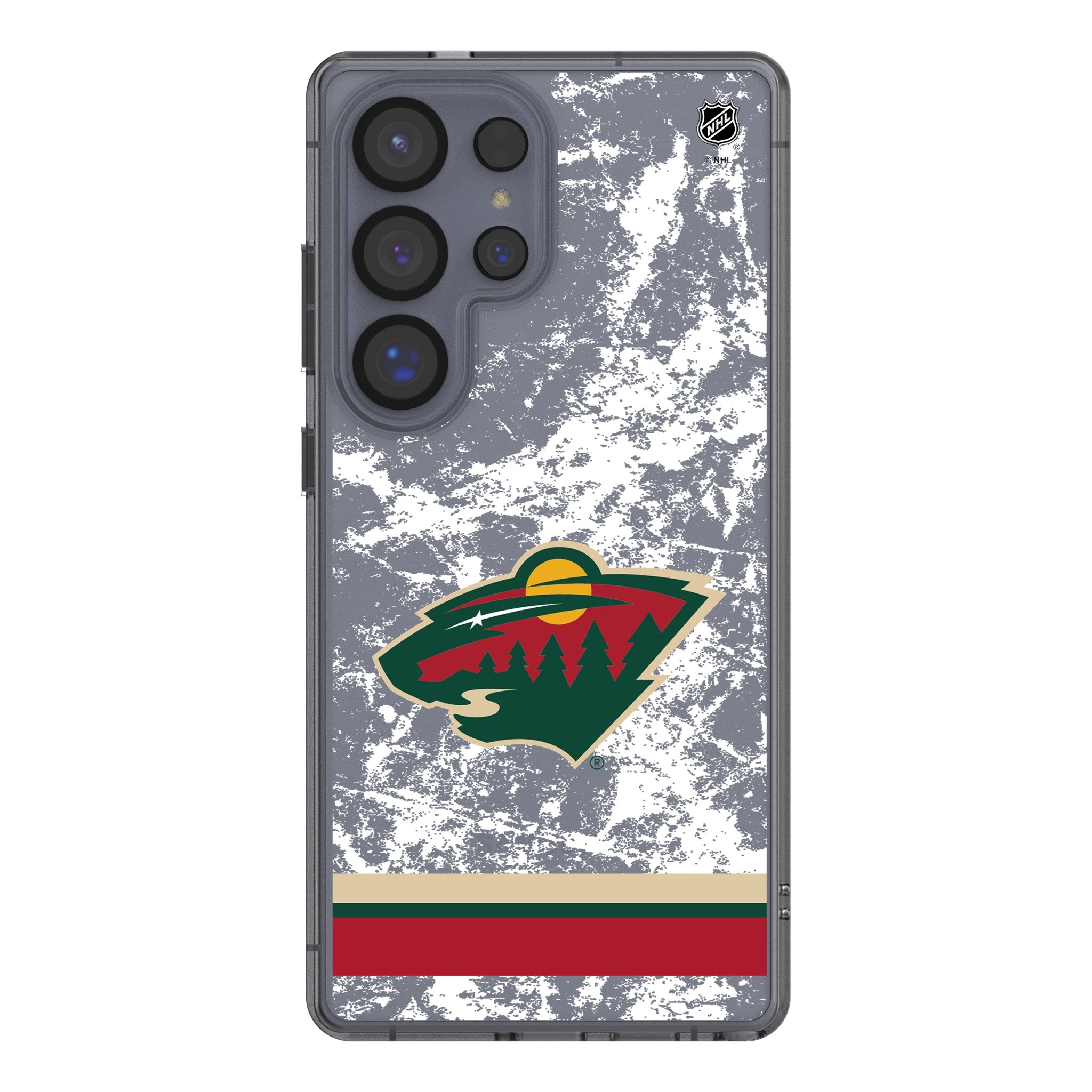 Minnesota Wild Ice Stripe Clear Phone Case for Samsung Galaxy