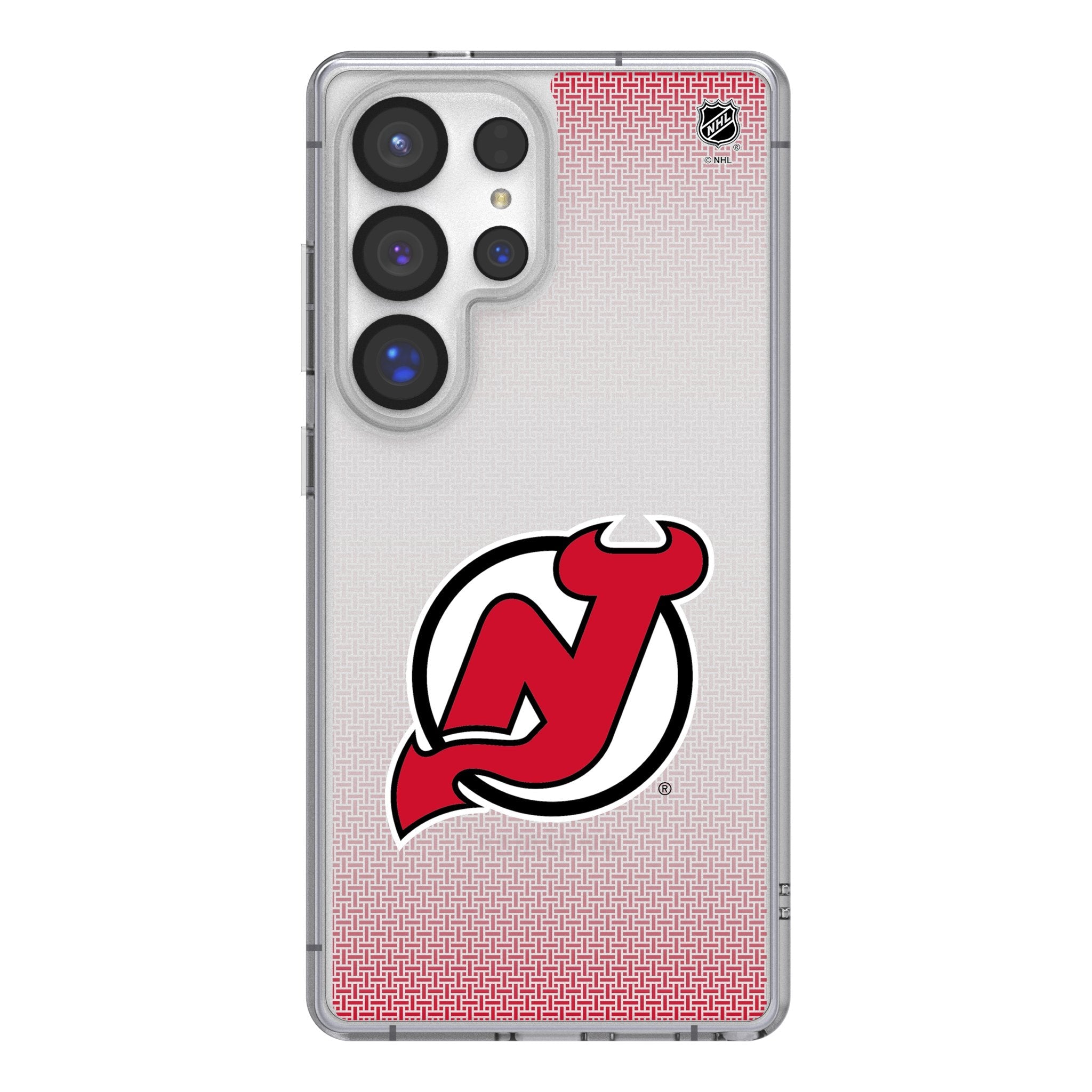 New Jersey Devils Linen Clear Phone Case for Samsung Galaxy
