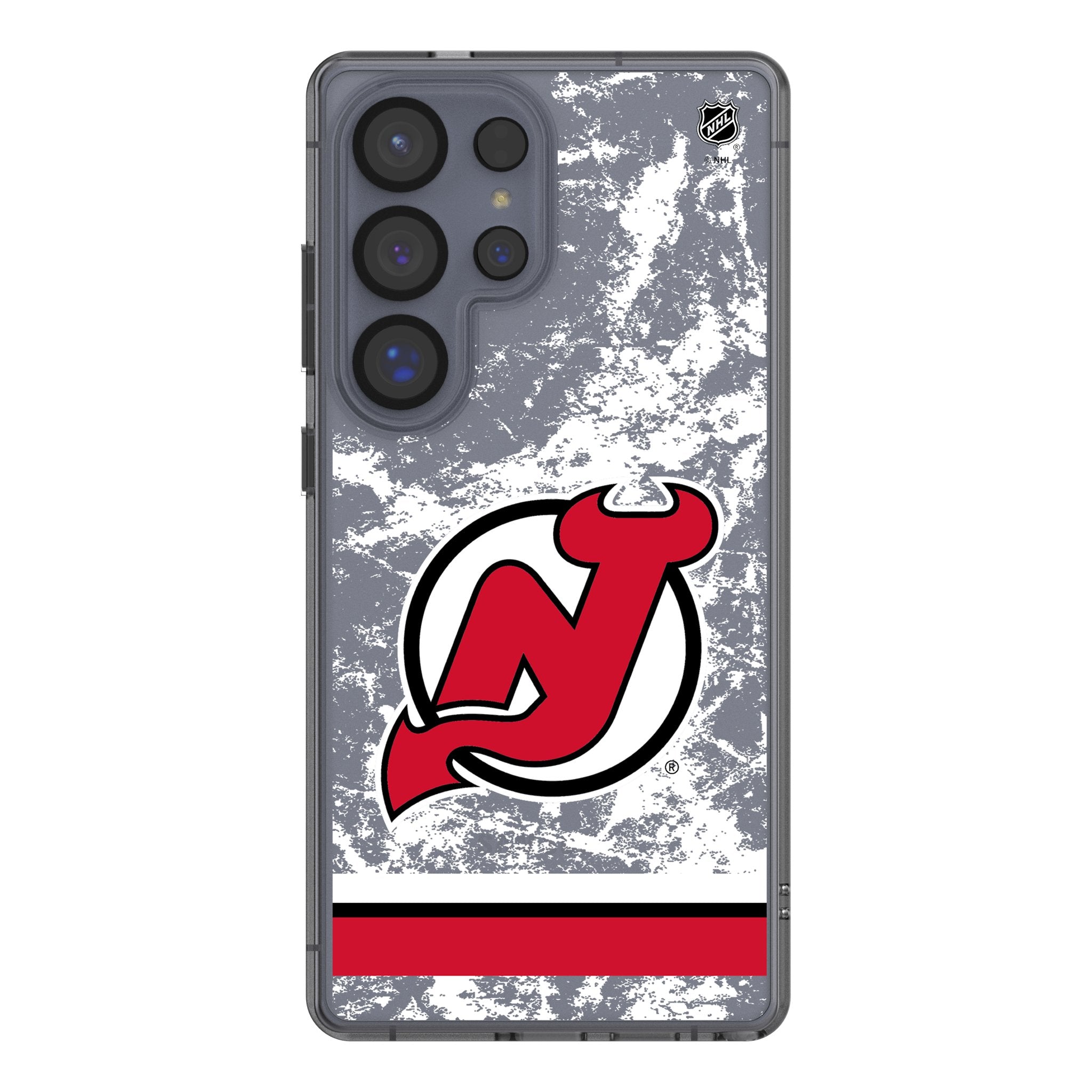 New Jersey Devils Ice Stripe Clear Phone Case for Samsung Galaxy