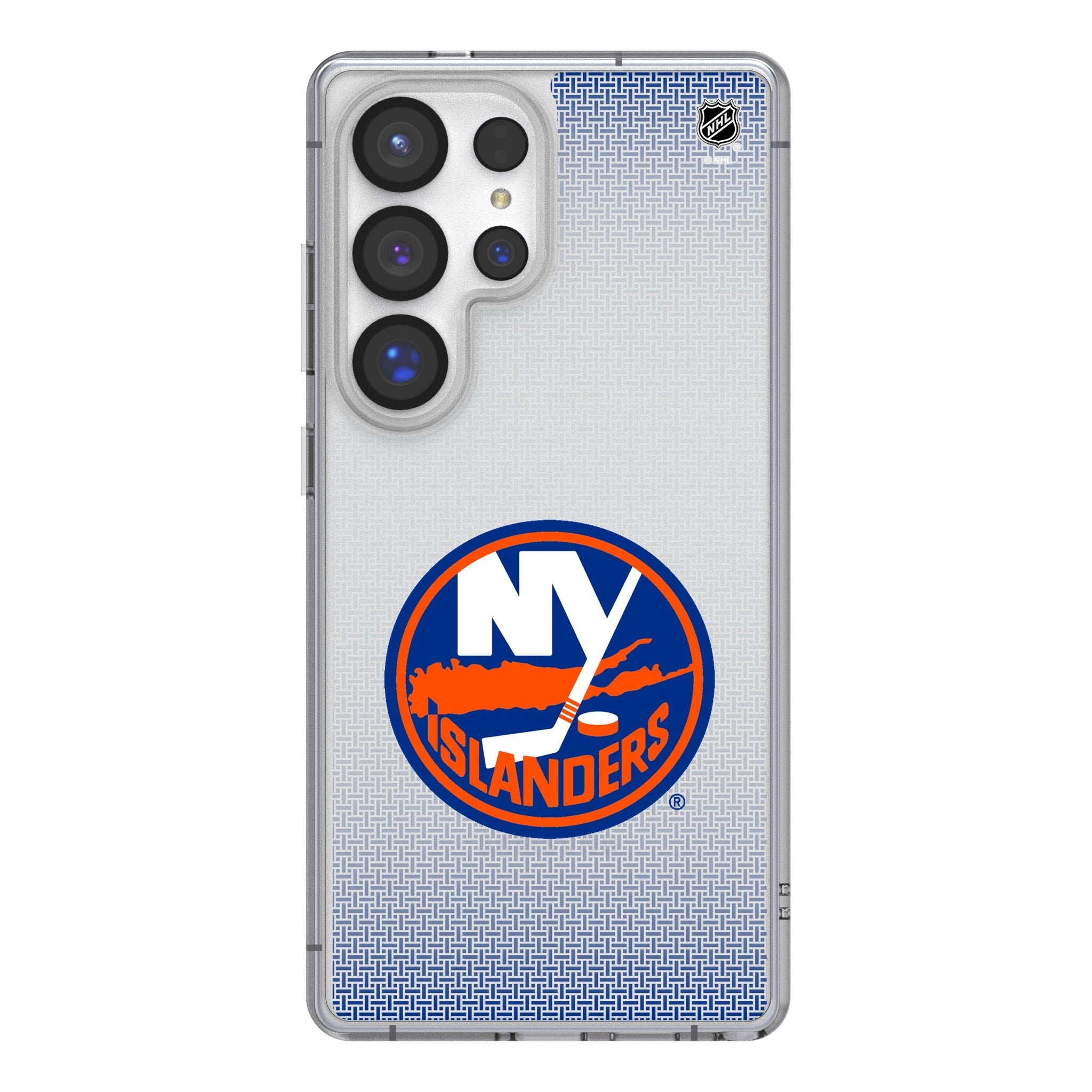New York Islanders Linen Clear Phone Case for Samsung Galaxy