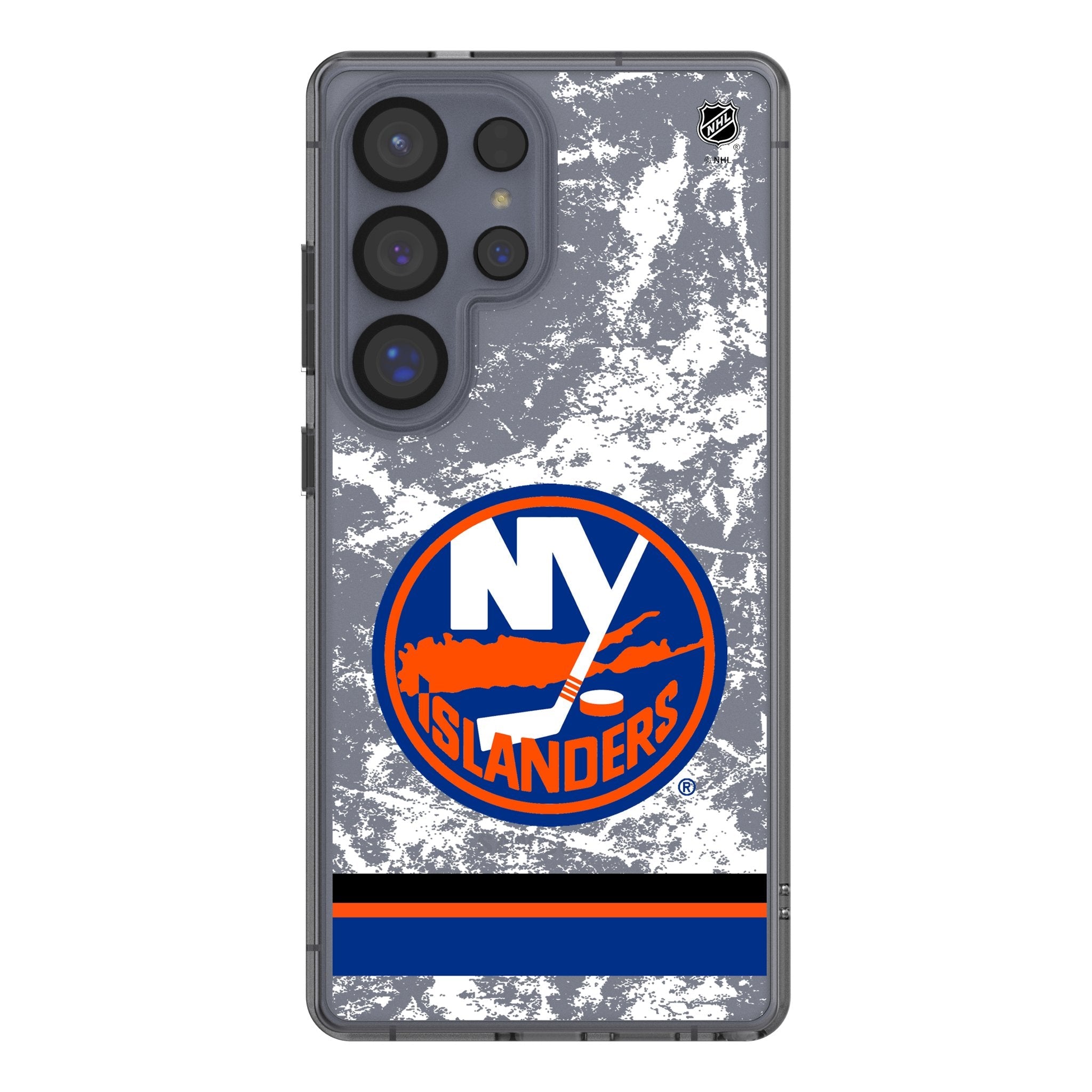 New York Islanders Ice Stripe Clear Phone Case for Samsung Galaxy