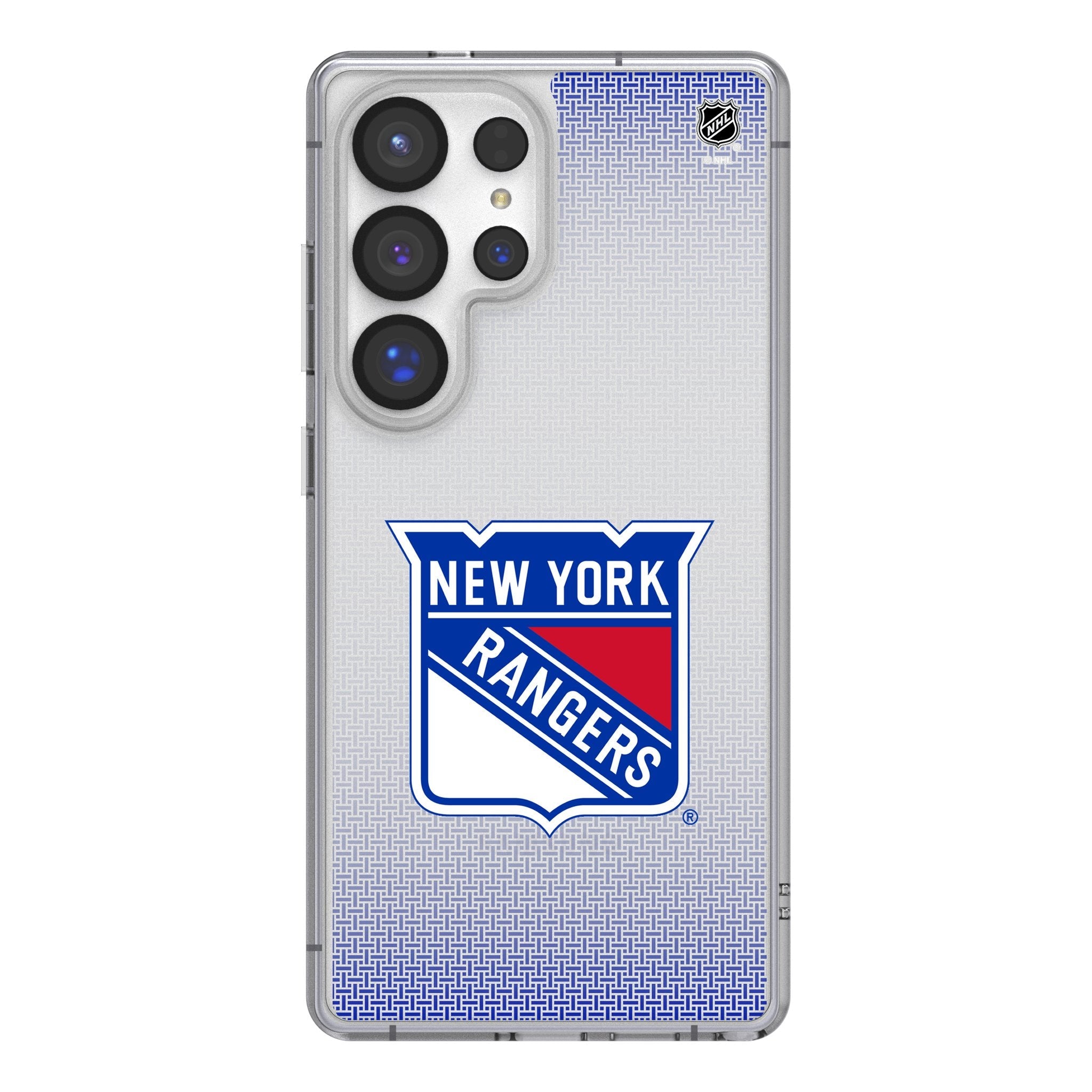 New York Rangers Linen Clear Phone Case for Samsung Galaxy