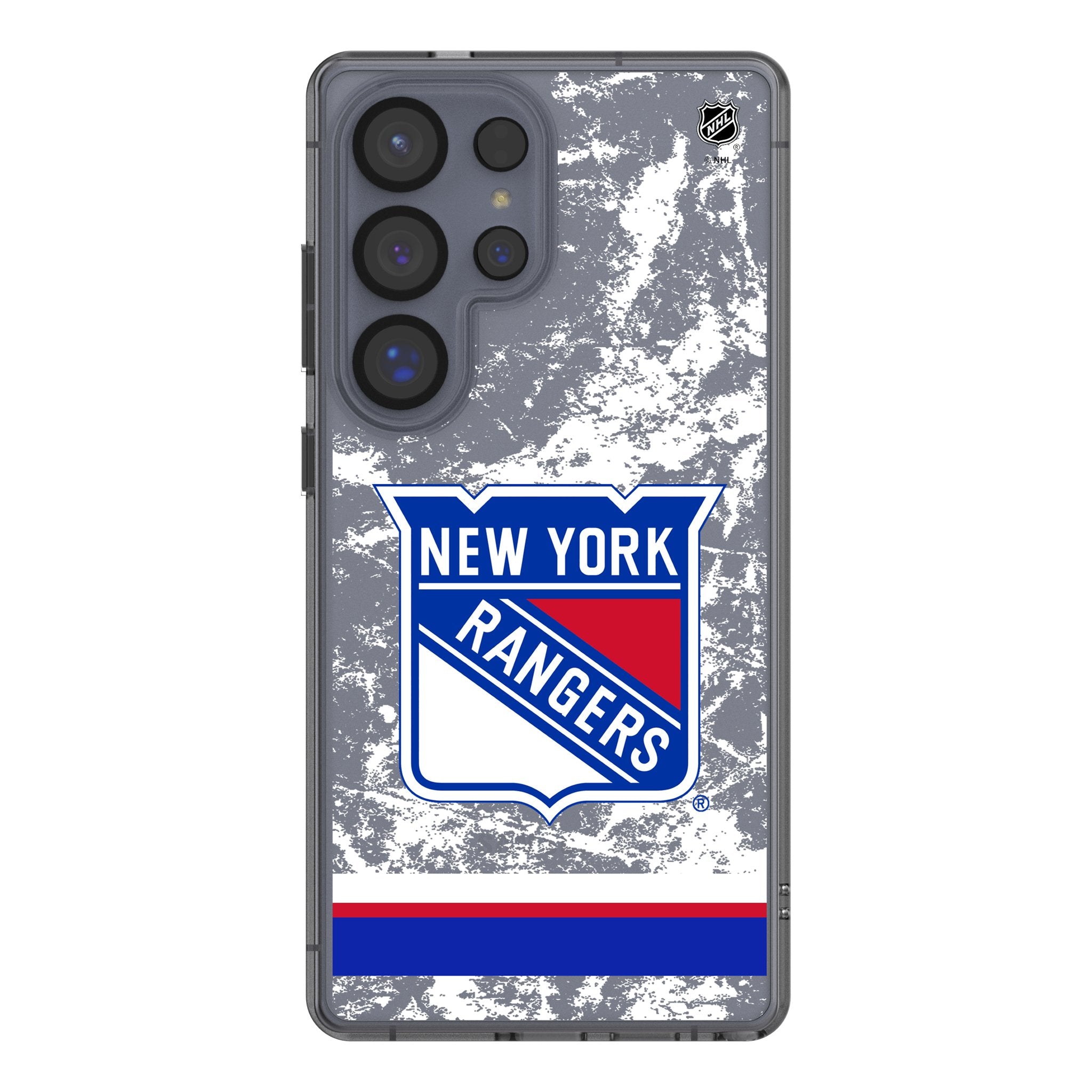 New York Rangers Ice Stripe Clear Phone Case for Samsung Galaxy