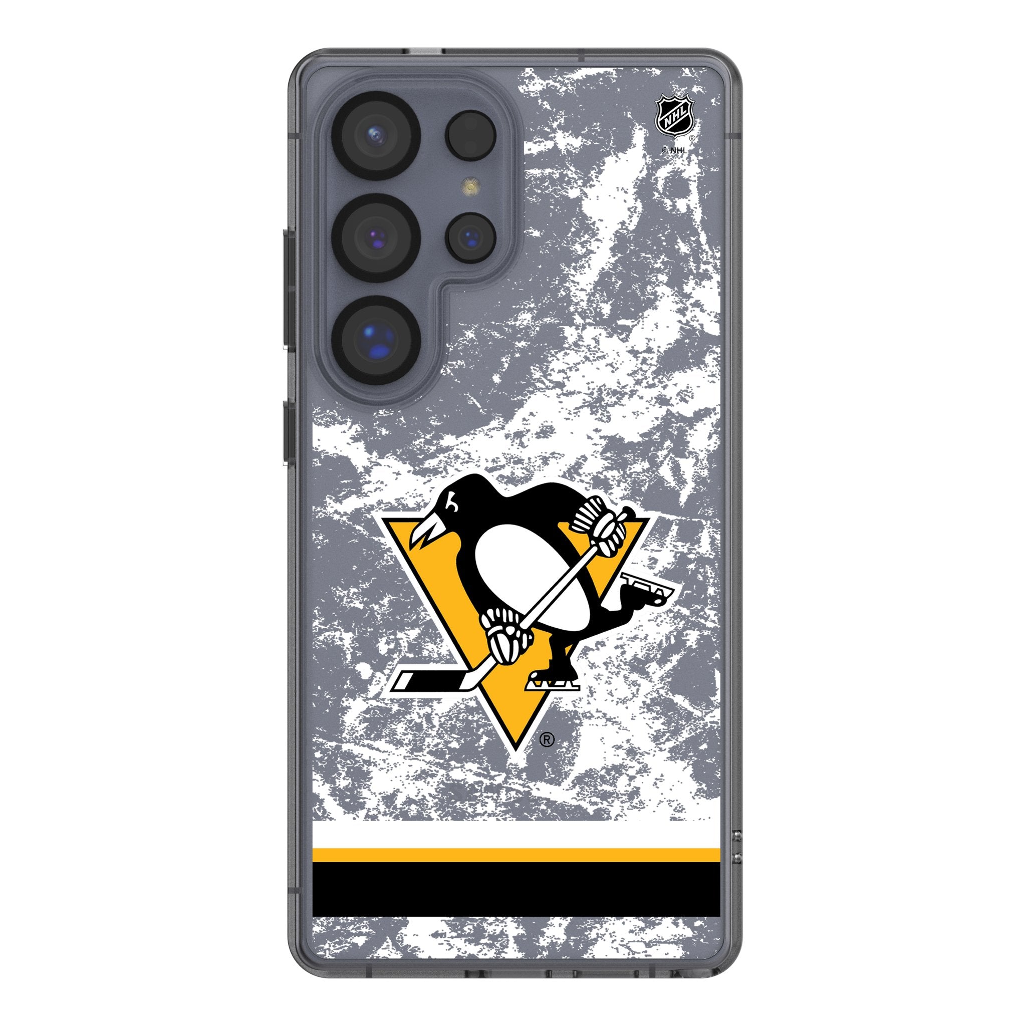 Pittsburgh Penguins Ice Stripe Clear Phone Case for Samsung Galaxy