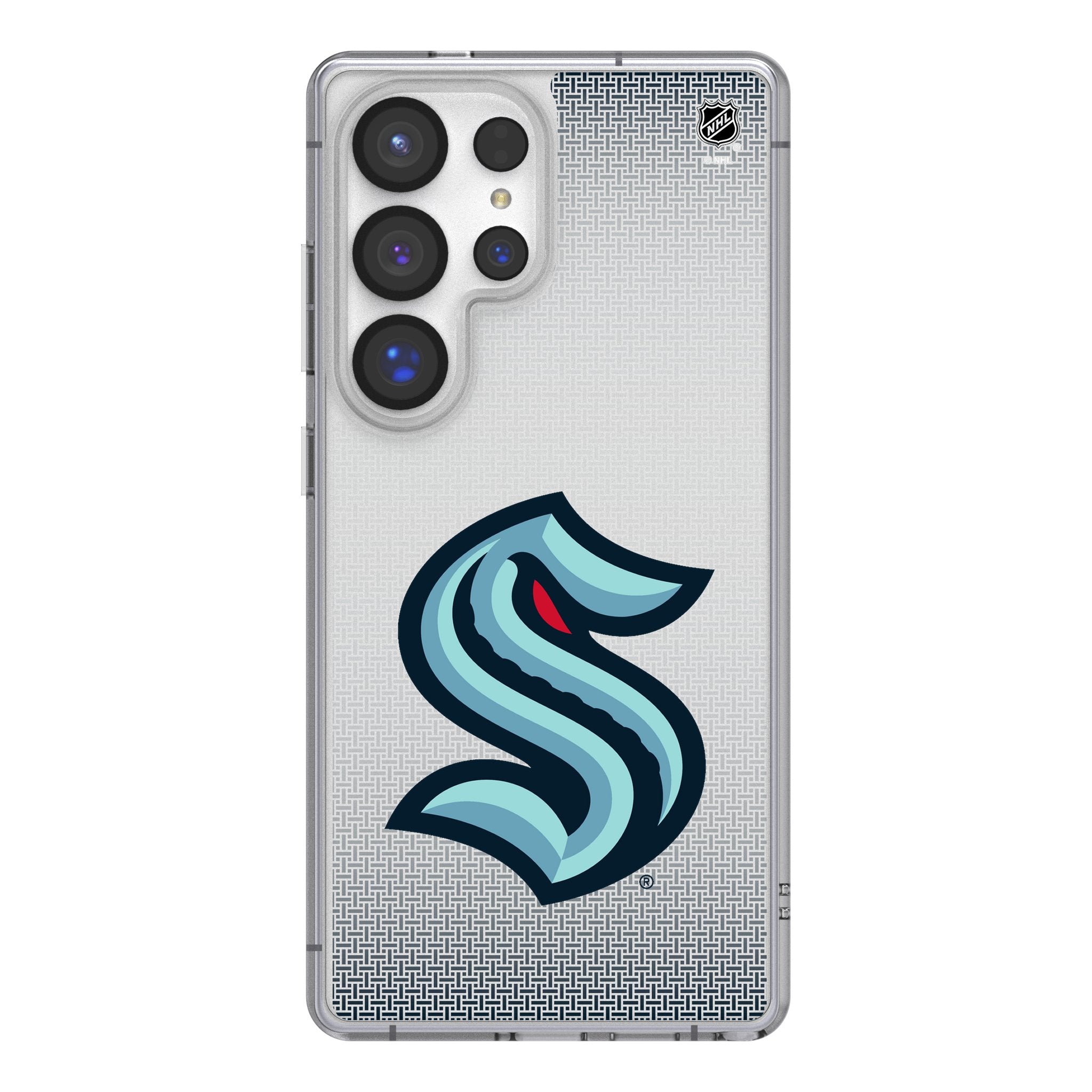 Seattle Kraken Linen Clear Phone Case for Samsung Galaxy