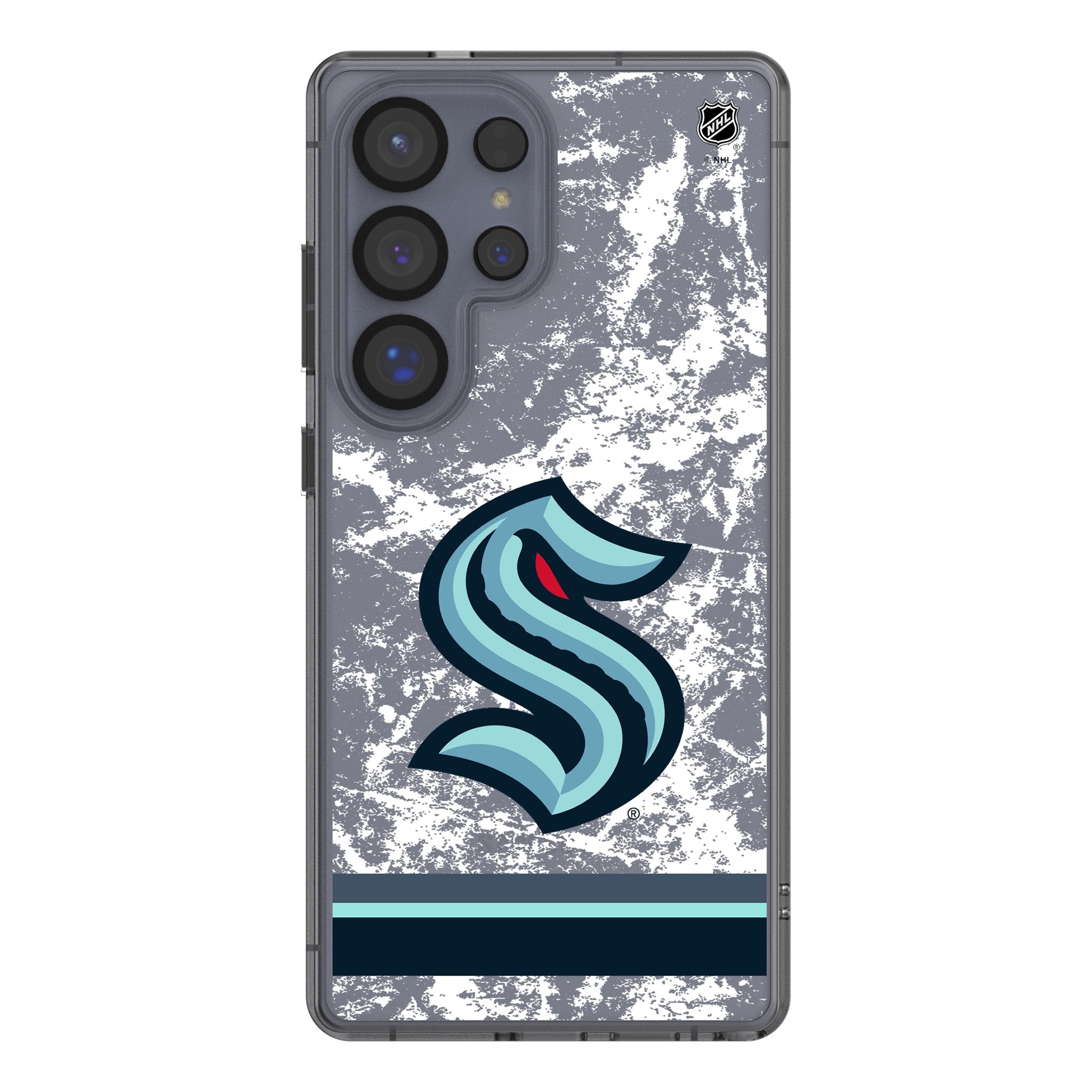 Seattle Kraken Ice Stripe Clear Phone Case for Samsung Galaxy