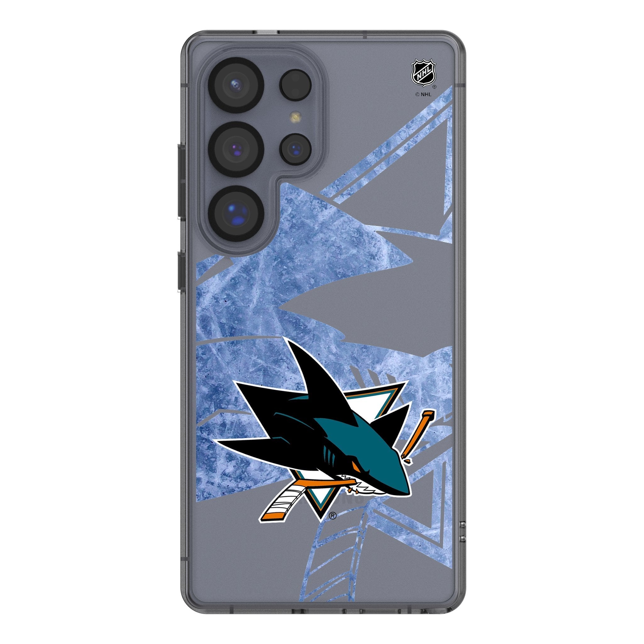 San Jose Sharks Ice Tilt Clear Phone Case for Samsung Galaxy