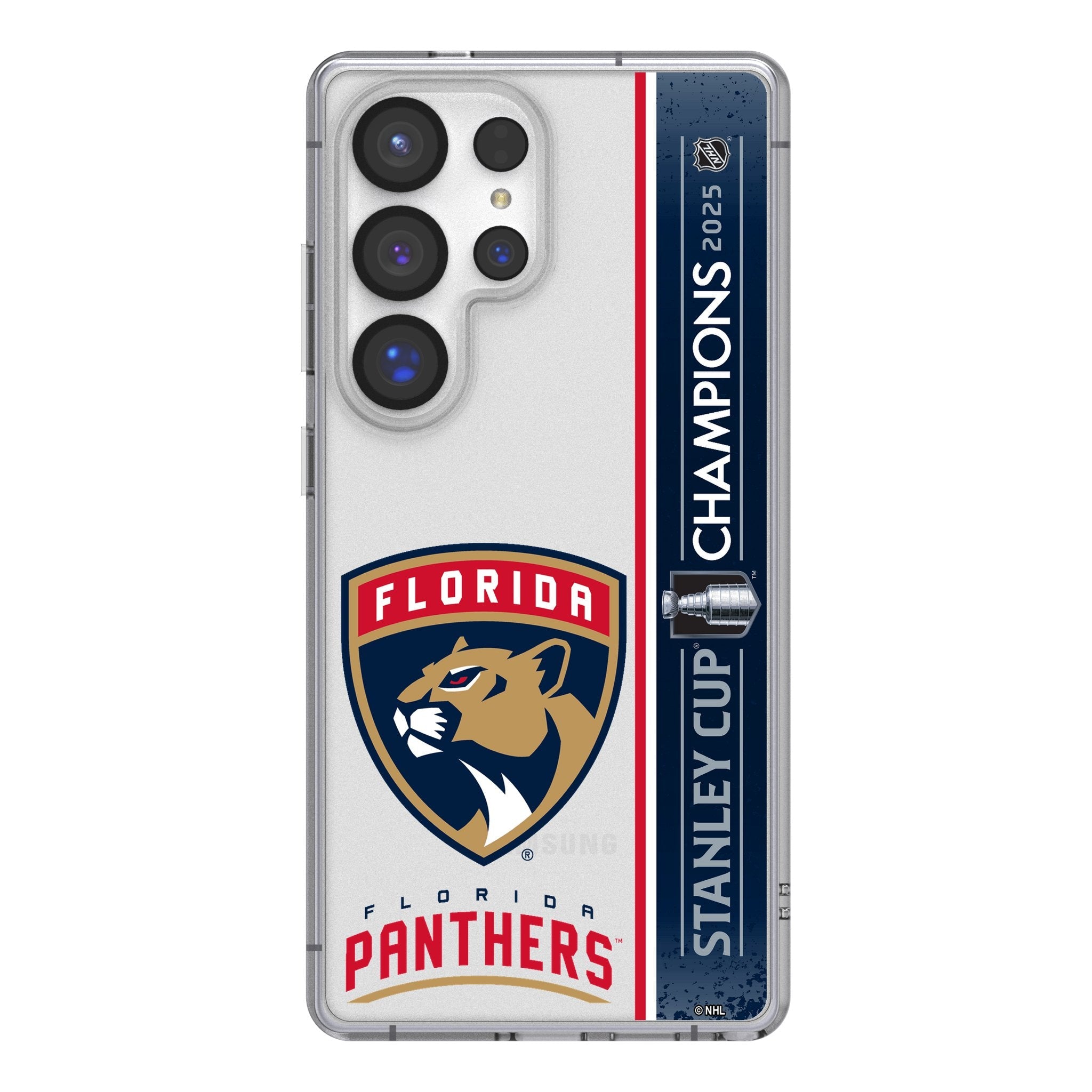 Florida Panthers 2025 Stanley Cup Clear Phone Case for Samsung Galaxy