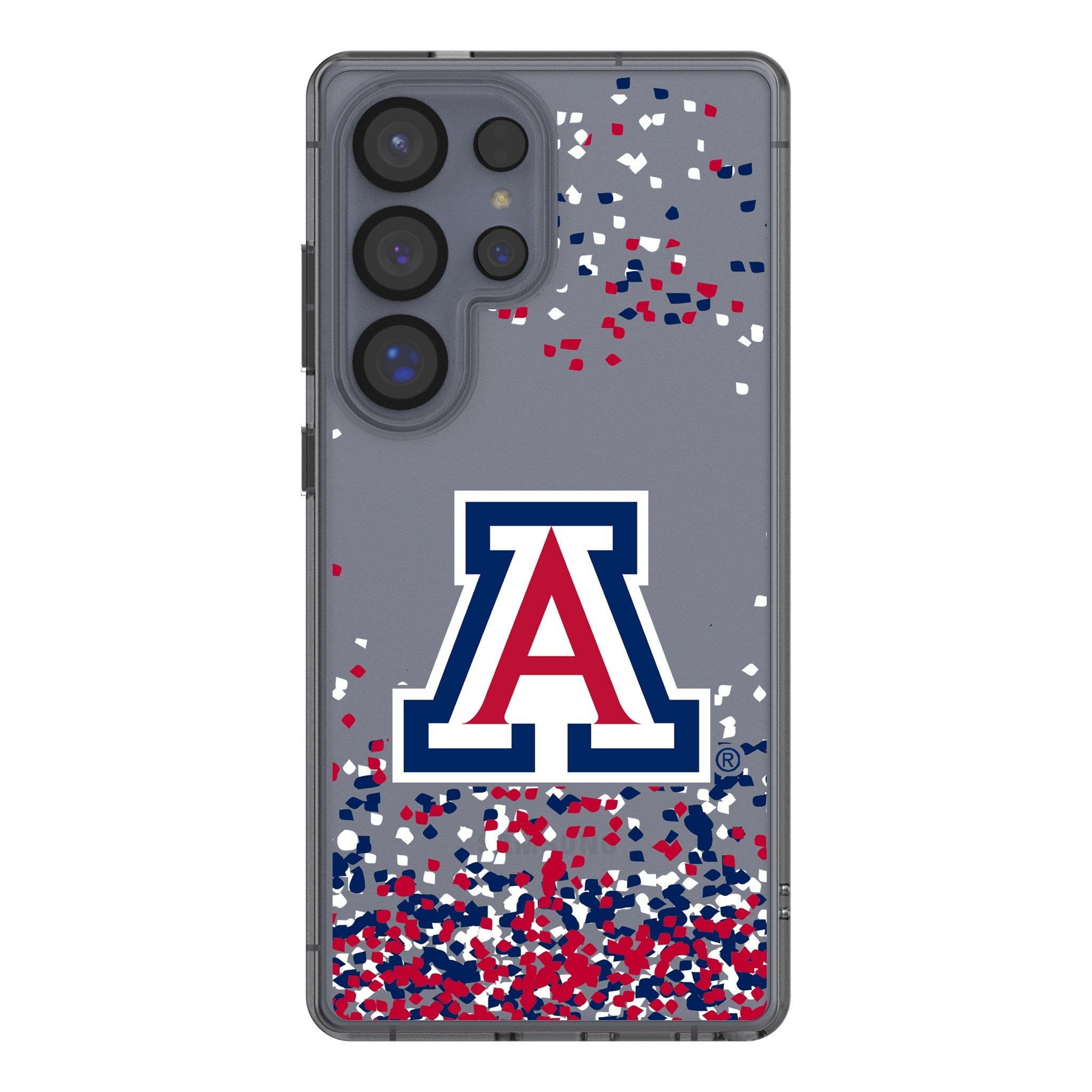 University of Arizona Wildcats Confetti Clear Phone Case for Samsung Galaxy