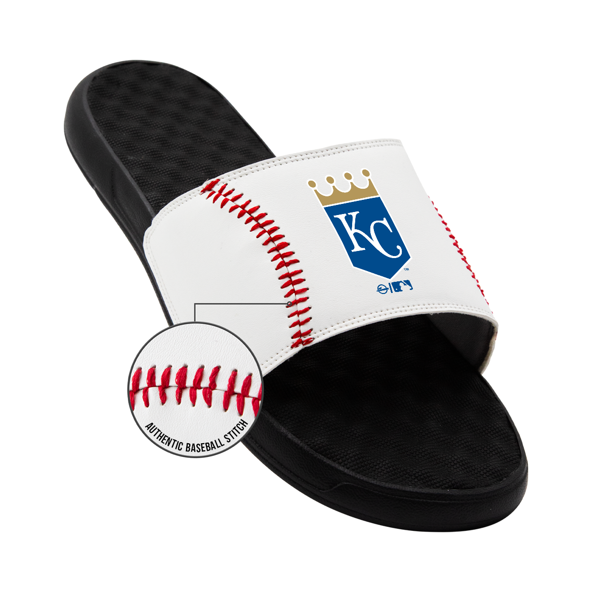 Kansas City Royals Baseball Stitch Slide Sandals 2