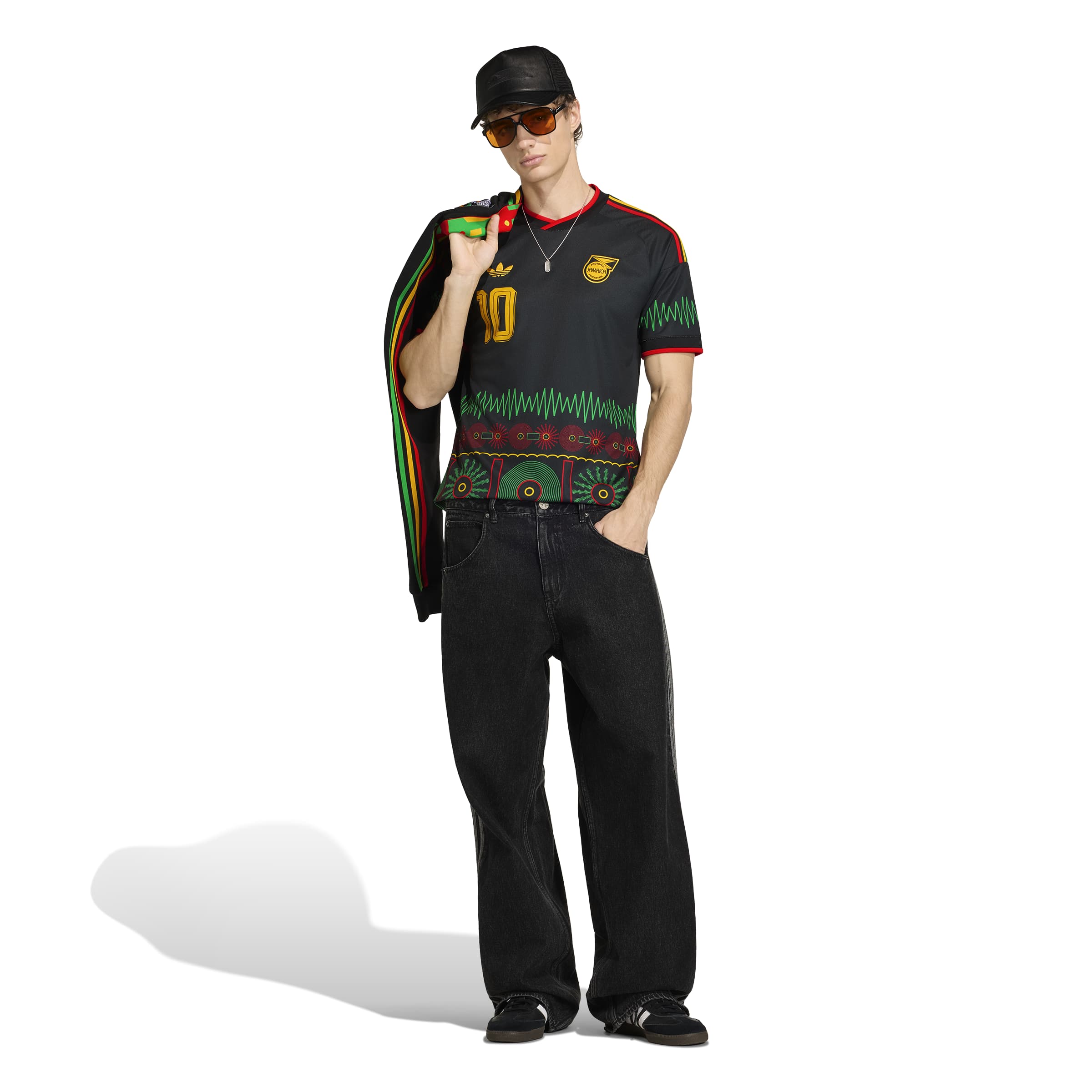 Adidas Mens Jamaica 26 x Bob Marley Away Jersey - Black 7