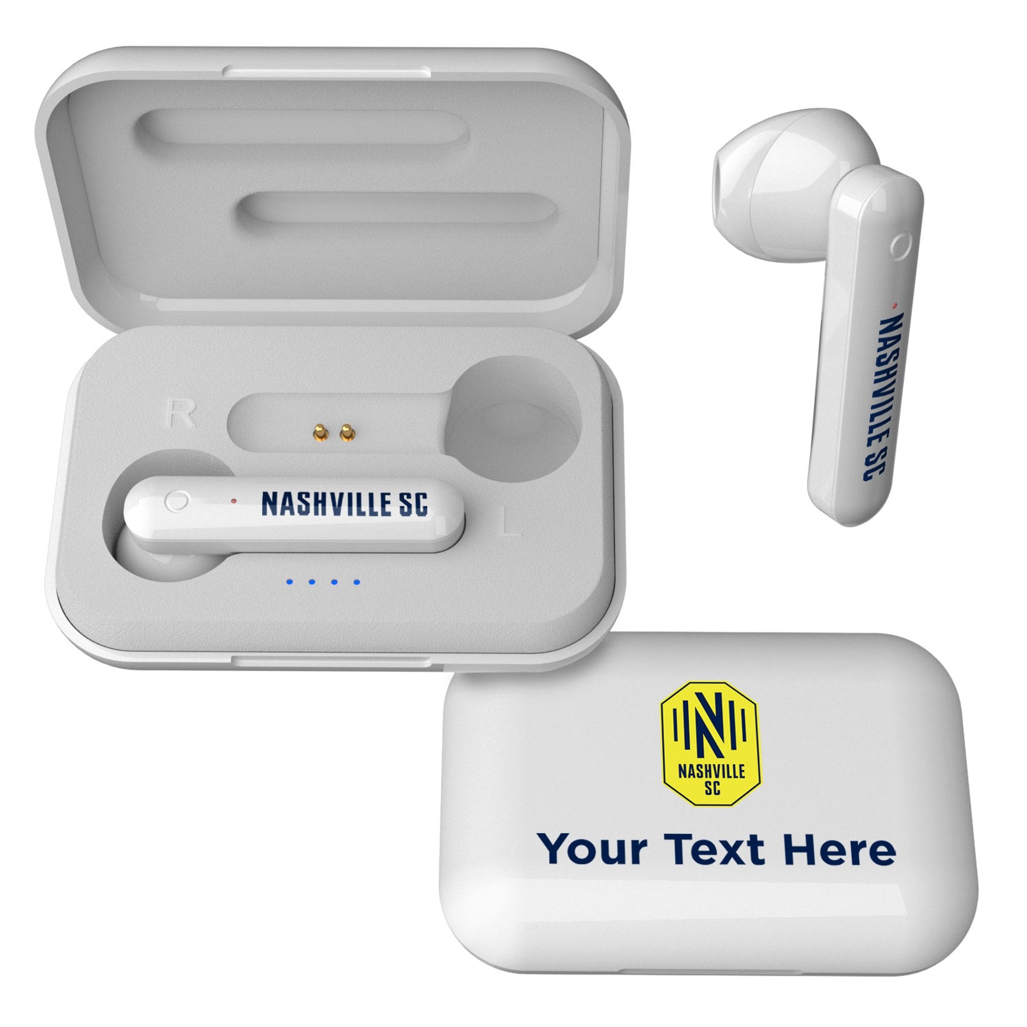 Nashville SC Personalized Insignia Wireless TWS Earbuds 1