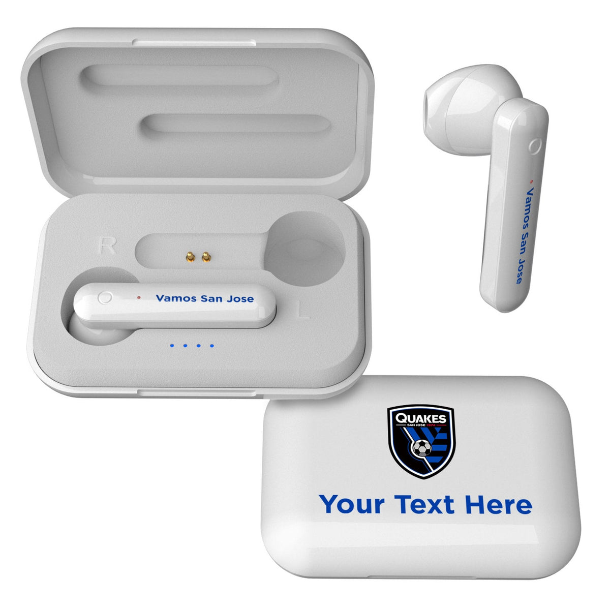 San Jose Earthquakes Personalized Insignia Wireless TWS Earbuds 1
