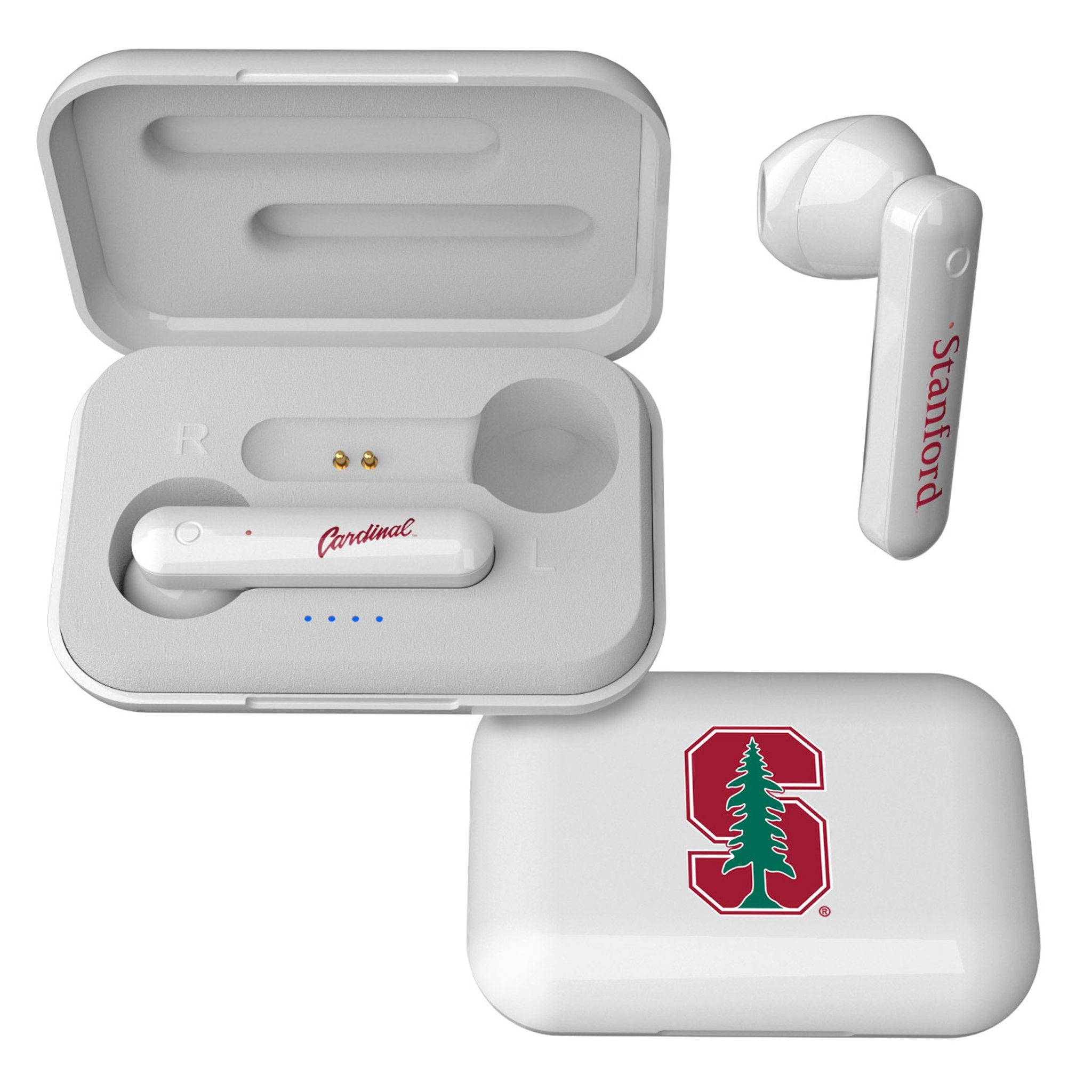 Stanford University Cardinal Insignia Wireless TWS Earbuds 1