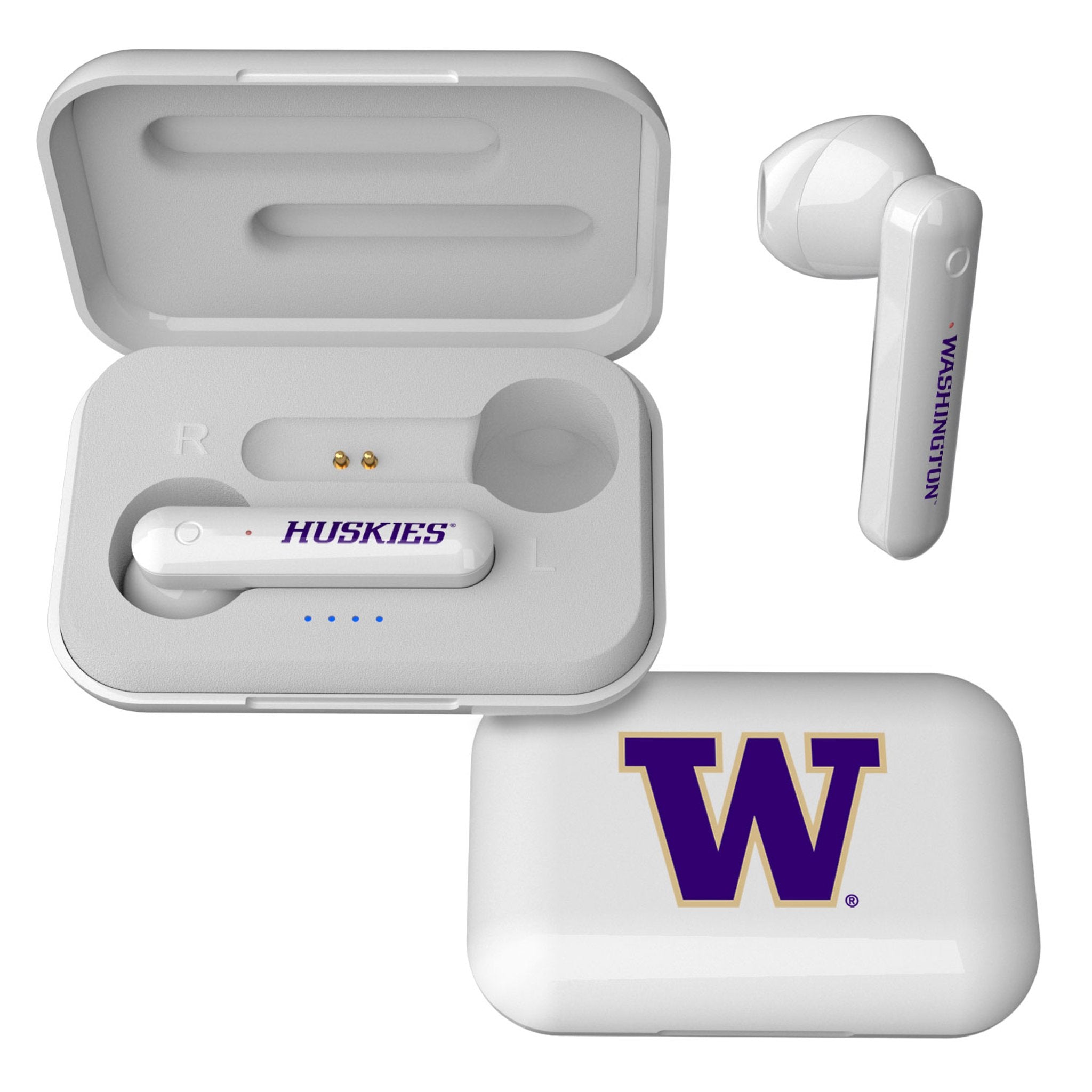University of Washington Huskies Insignia Wireless TWS Earbuds 1