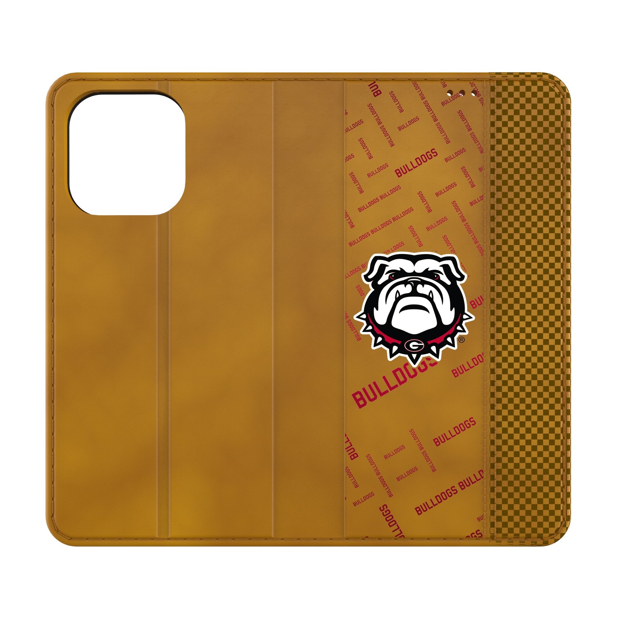 University of Georgia Bulldogs Uga Quadtile Folio Phone Case for Apple iPhone 1