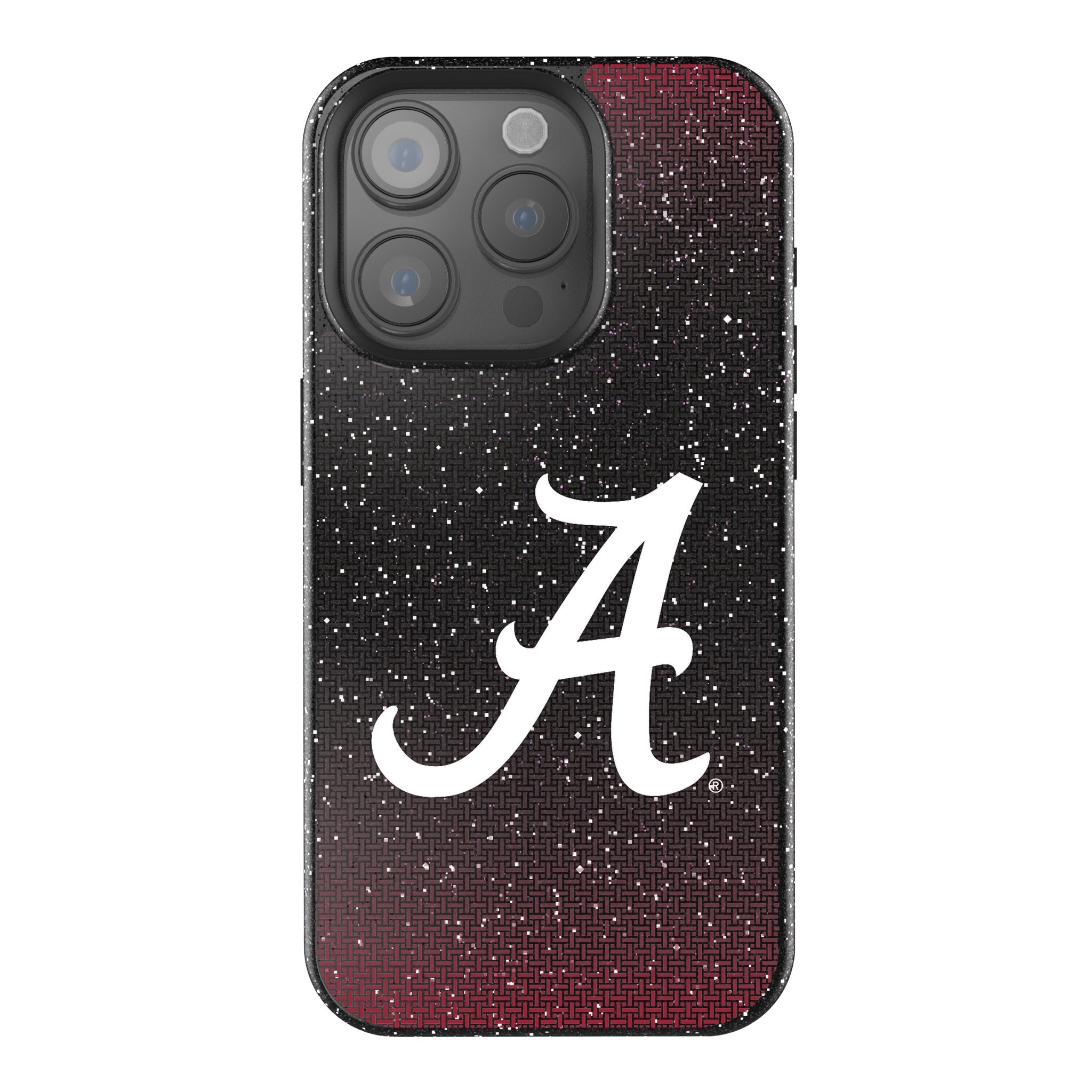University of Alabama Crimson Tide Script A Linen Bling Phone Case for Apple iPhone 1