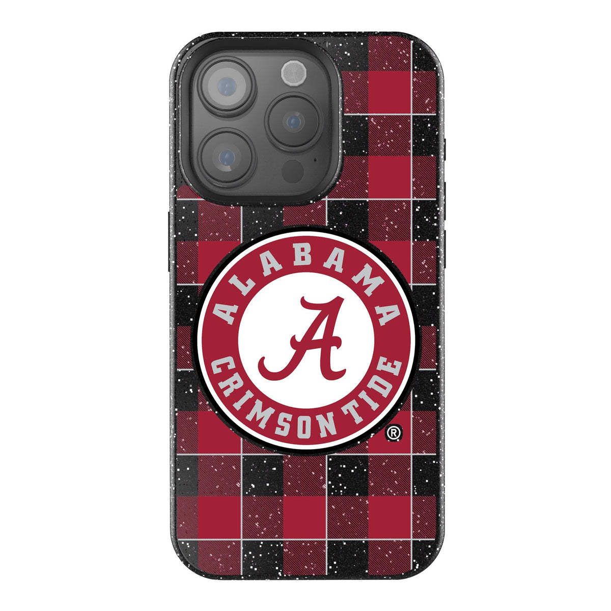 University of Alabama Crimson Tide Plaid Bling Phone Case 1