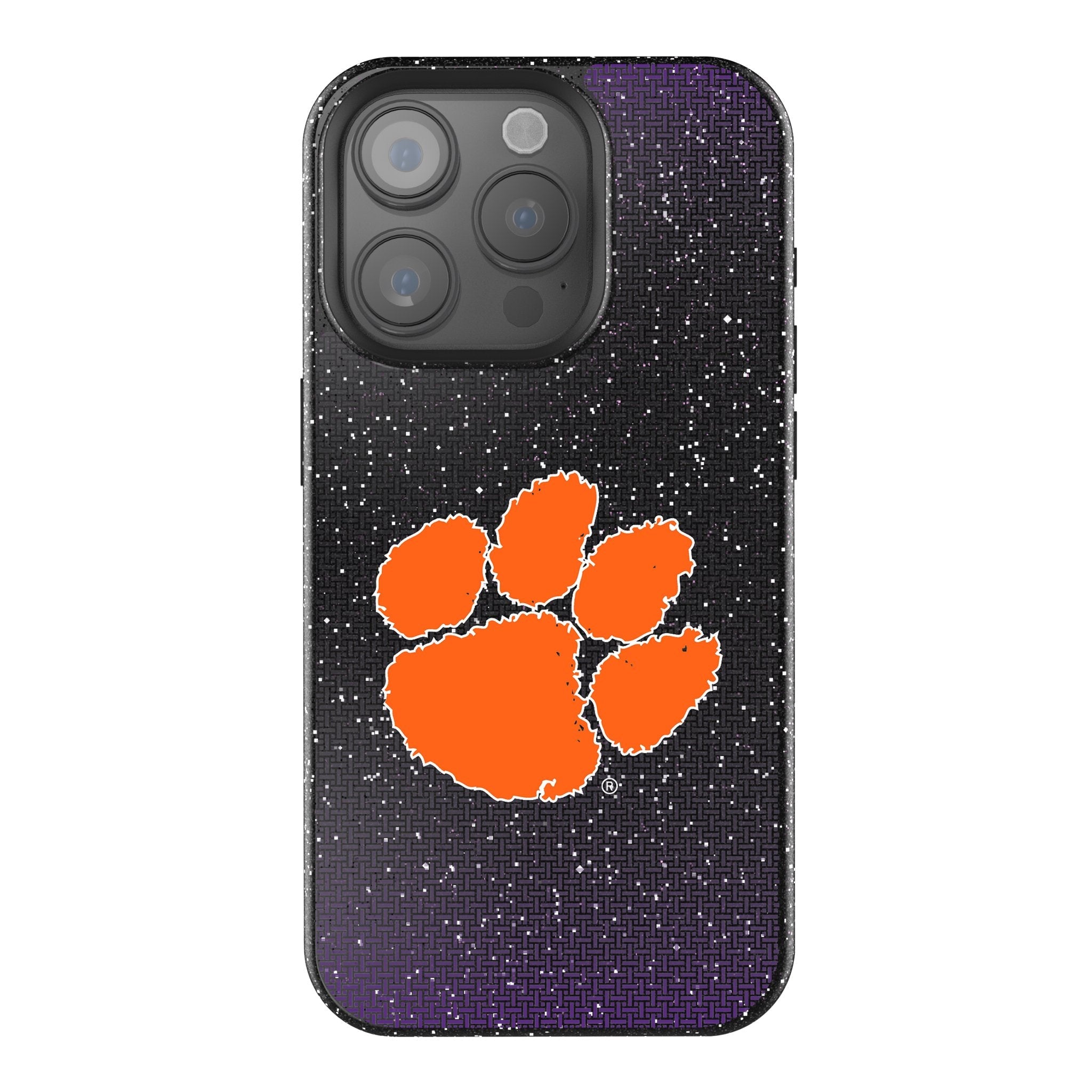 Clemson University Tigers Linen Bling Phone Case for Apple iPhone 1