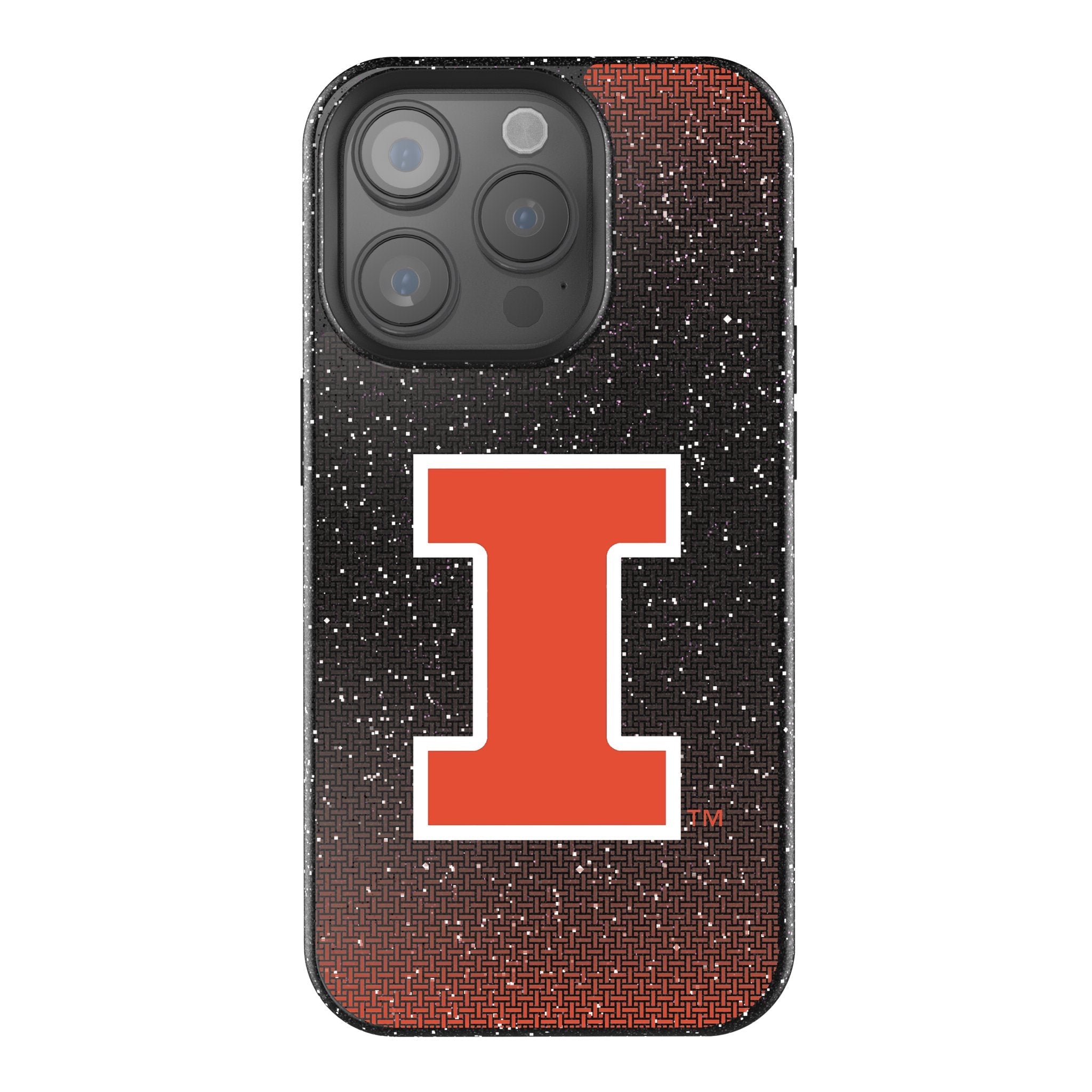 University of Illinois Fighting Illini Linen Bling Phone Case for Apple iPhone 1