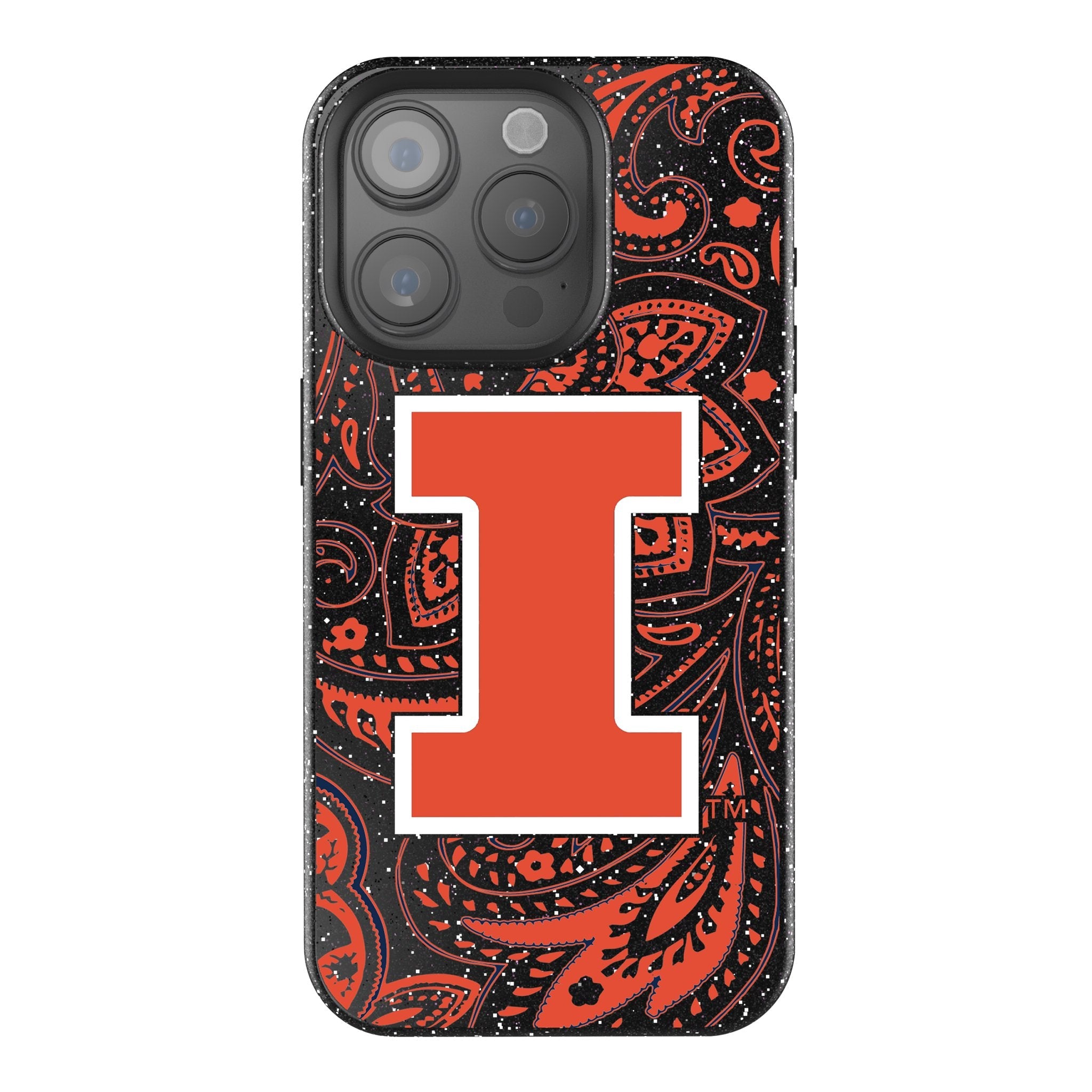 University of Illinois Fighting Illini Paisley Bling Phone Case 1