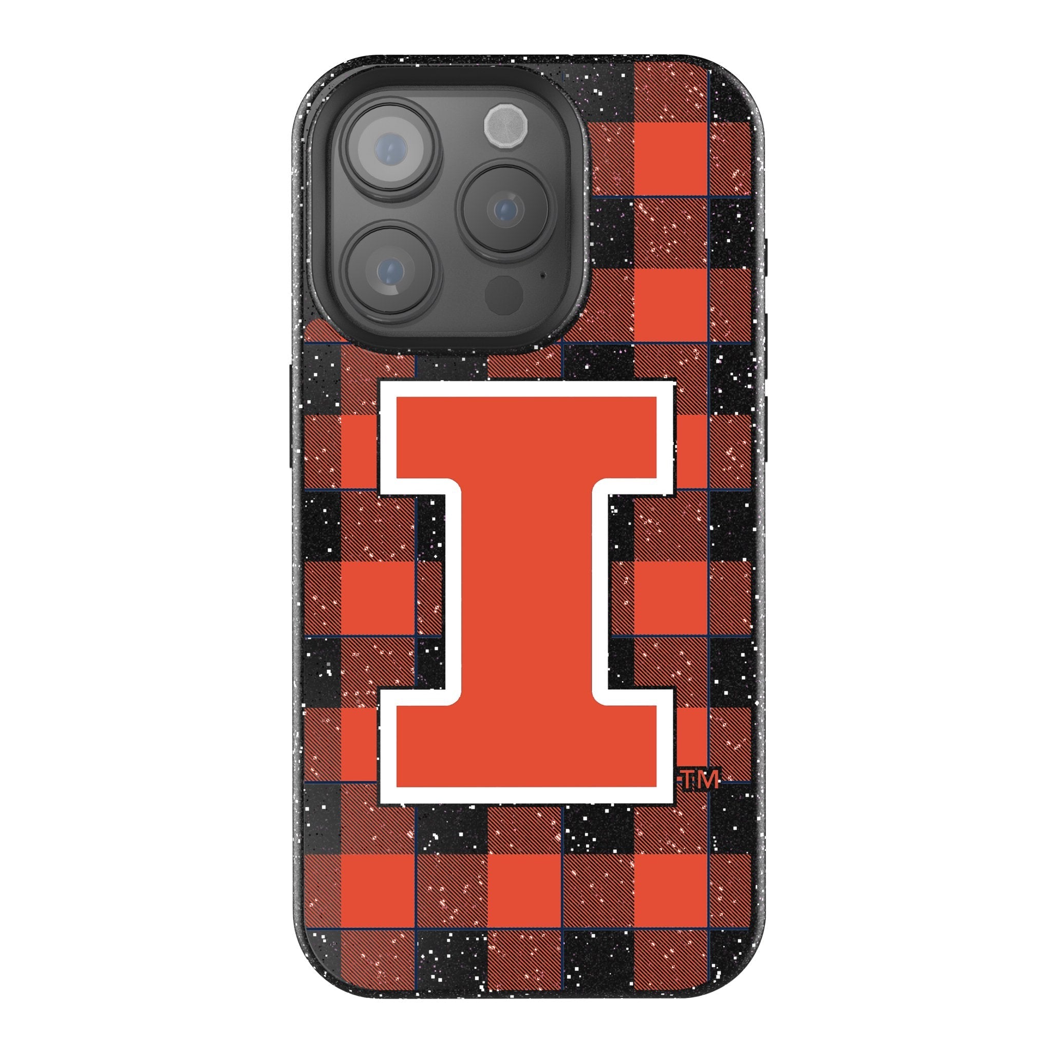 University of Illinois Fighting Illini Plaid Bling Phone Case