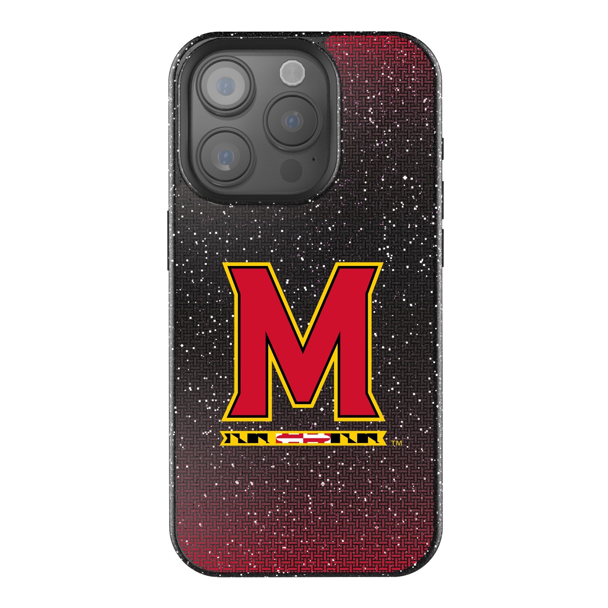 University of Maryland Terrapins Linen Bling Phone Case for Apple iPhone 1