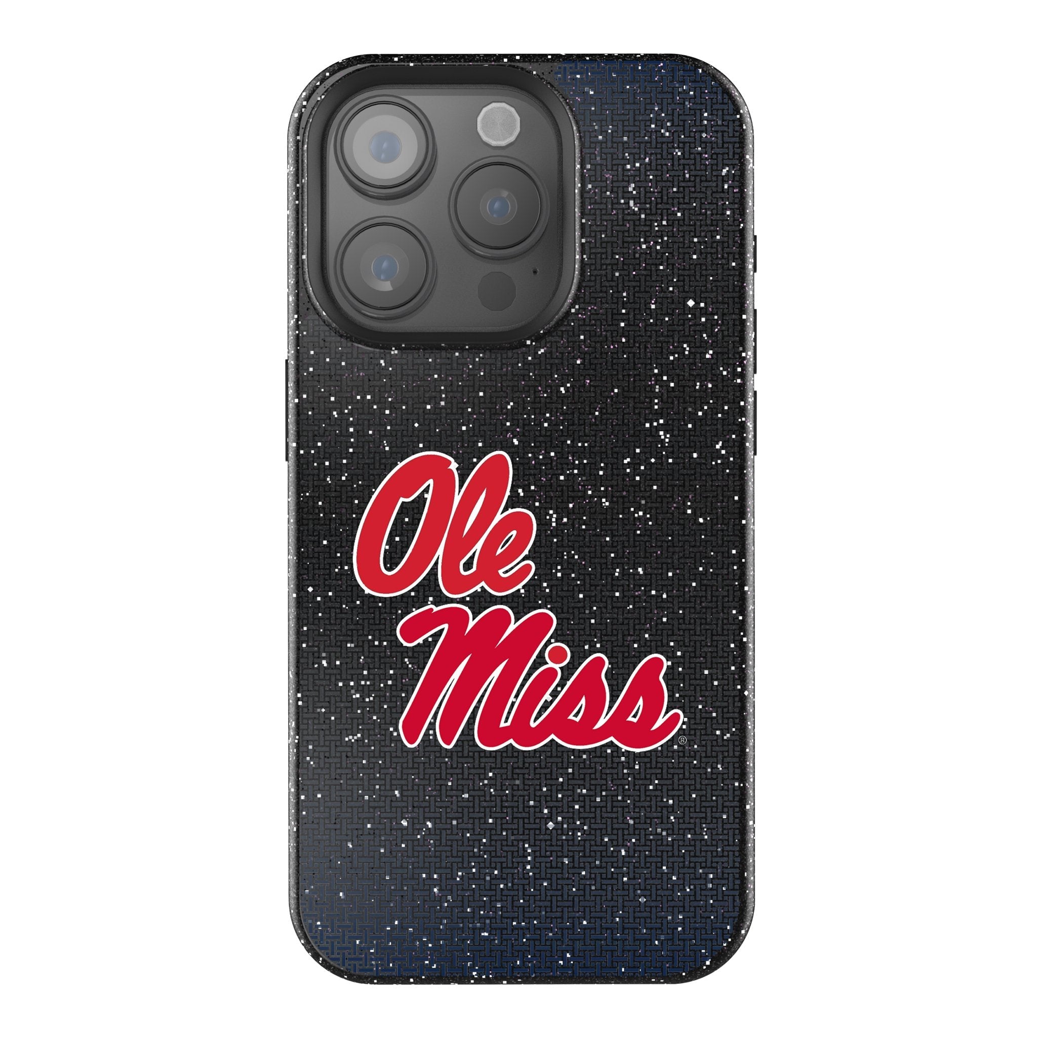 University of Mississippi Rebels Linen Bling Phone Case for Apple iPhone 1