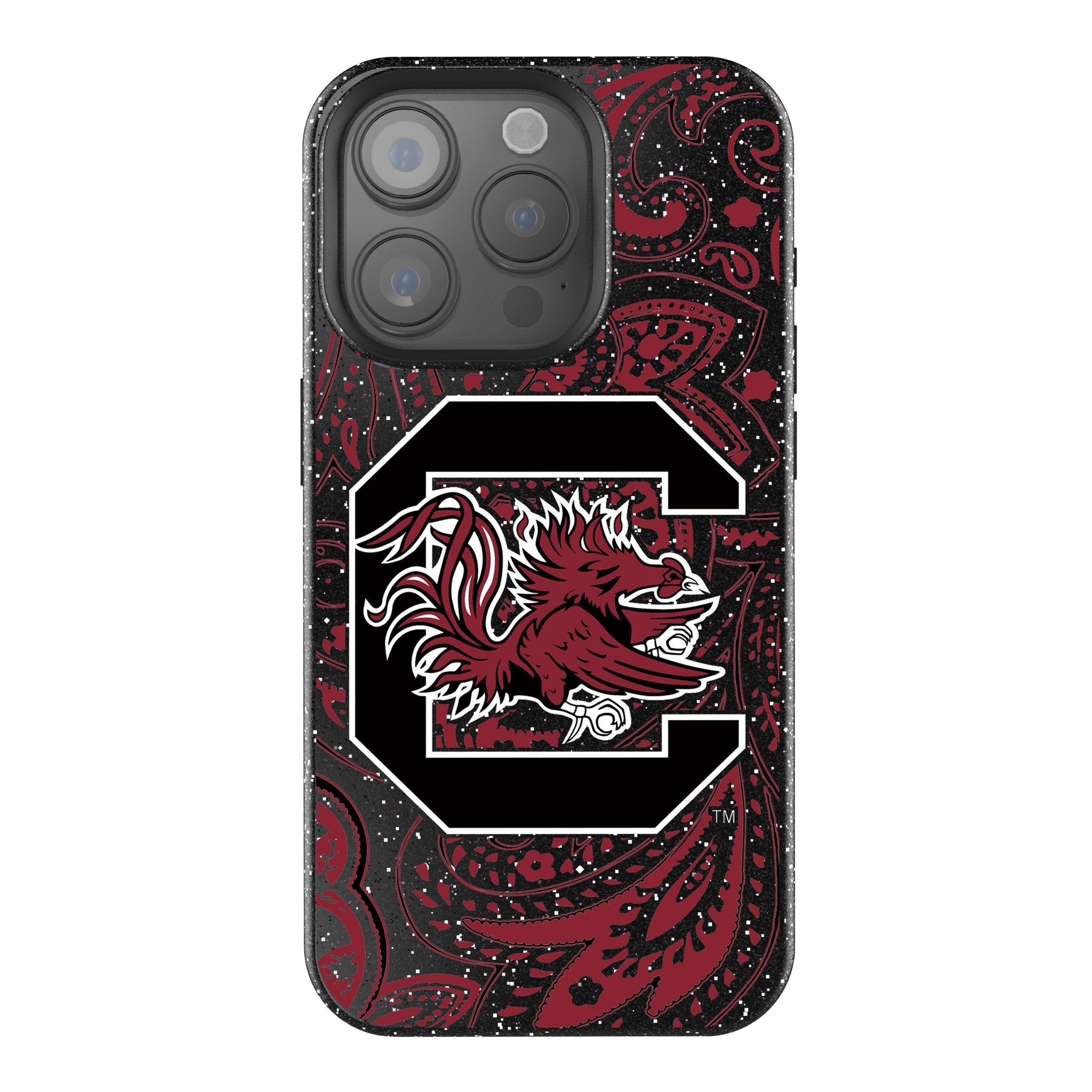 University of South Carolina Gamecocks Paisley Bling Phone Case