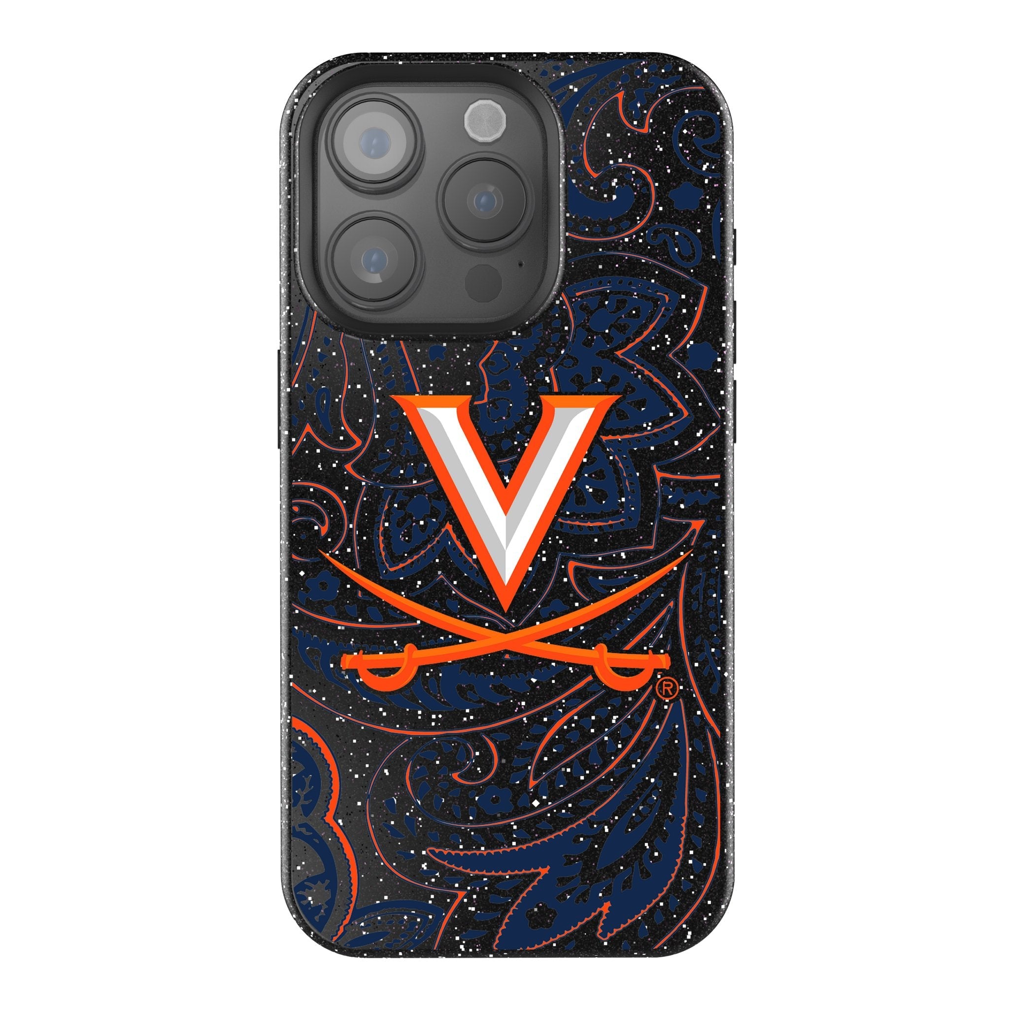 University of Virginia Cavaliers Paisley Bling Phone Case