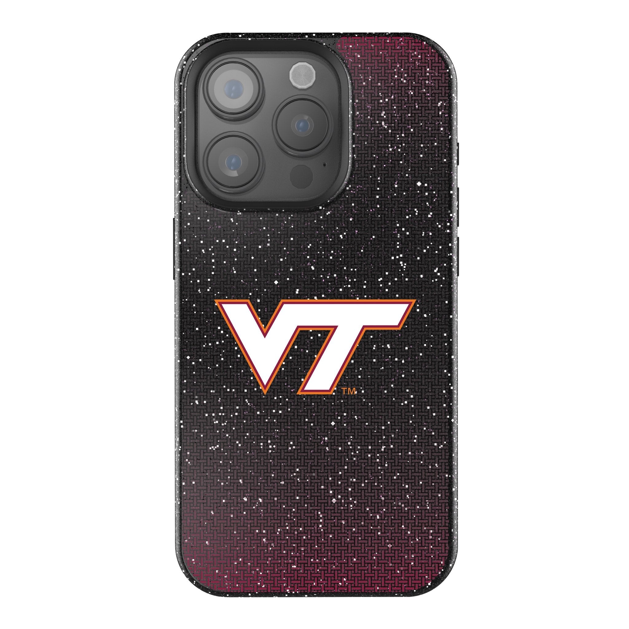 Virginia Tech Hokies Linen Bling Phone Case for Apple iPhone 1